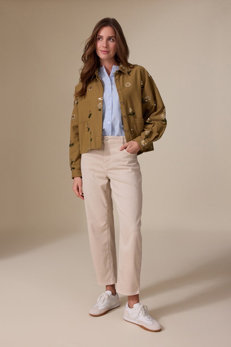 Danni Barrel Trousers Ivory