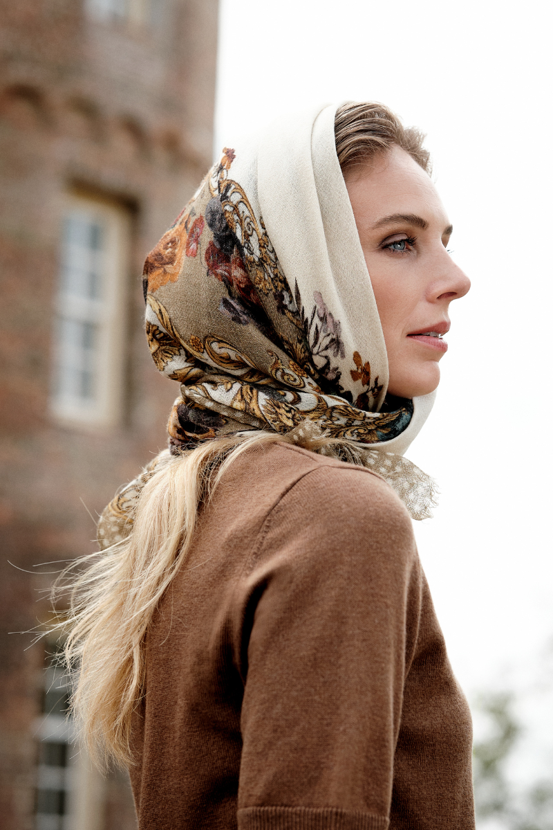 Hedda Shawl Sand Print