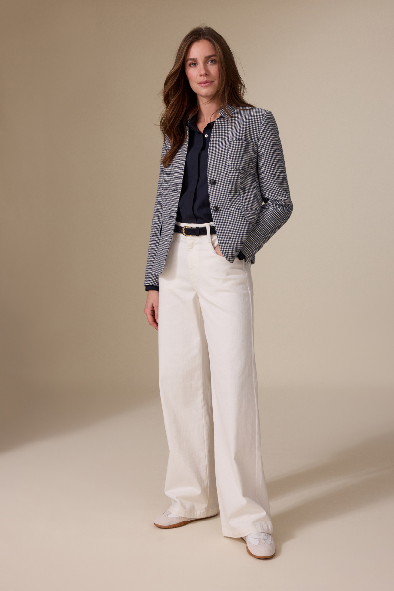 Kayla Blazer Imprimé Marine-navy