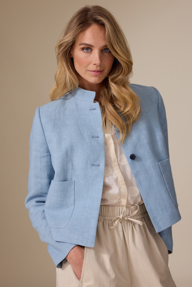 Kae Blazer Licht Blauw