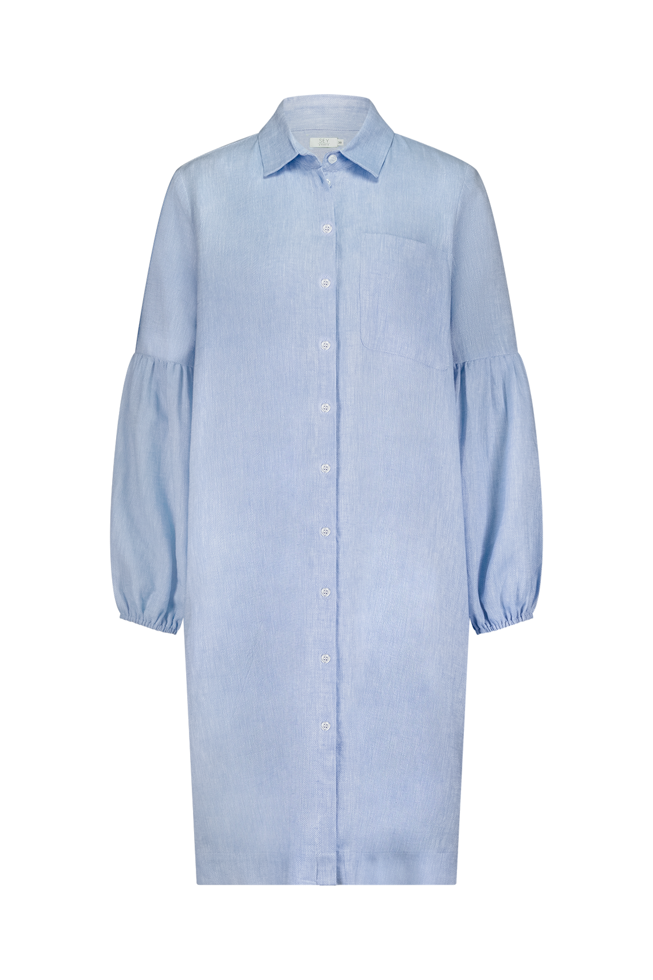 Pepita Jurk Licht Blauw