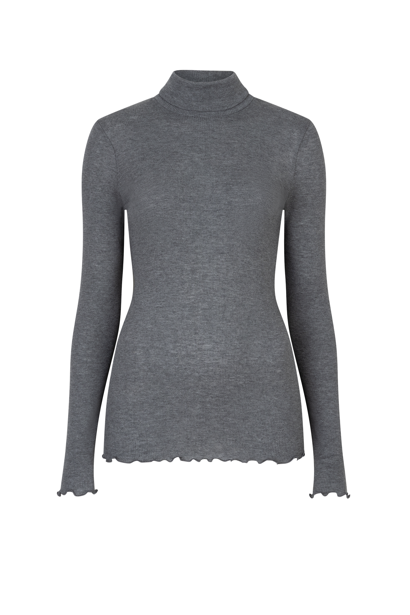 Burlington Reg T-neck Antraciet