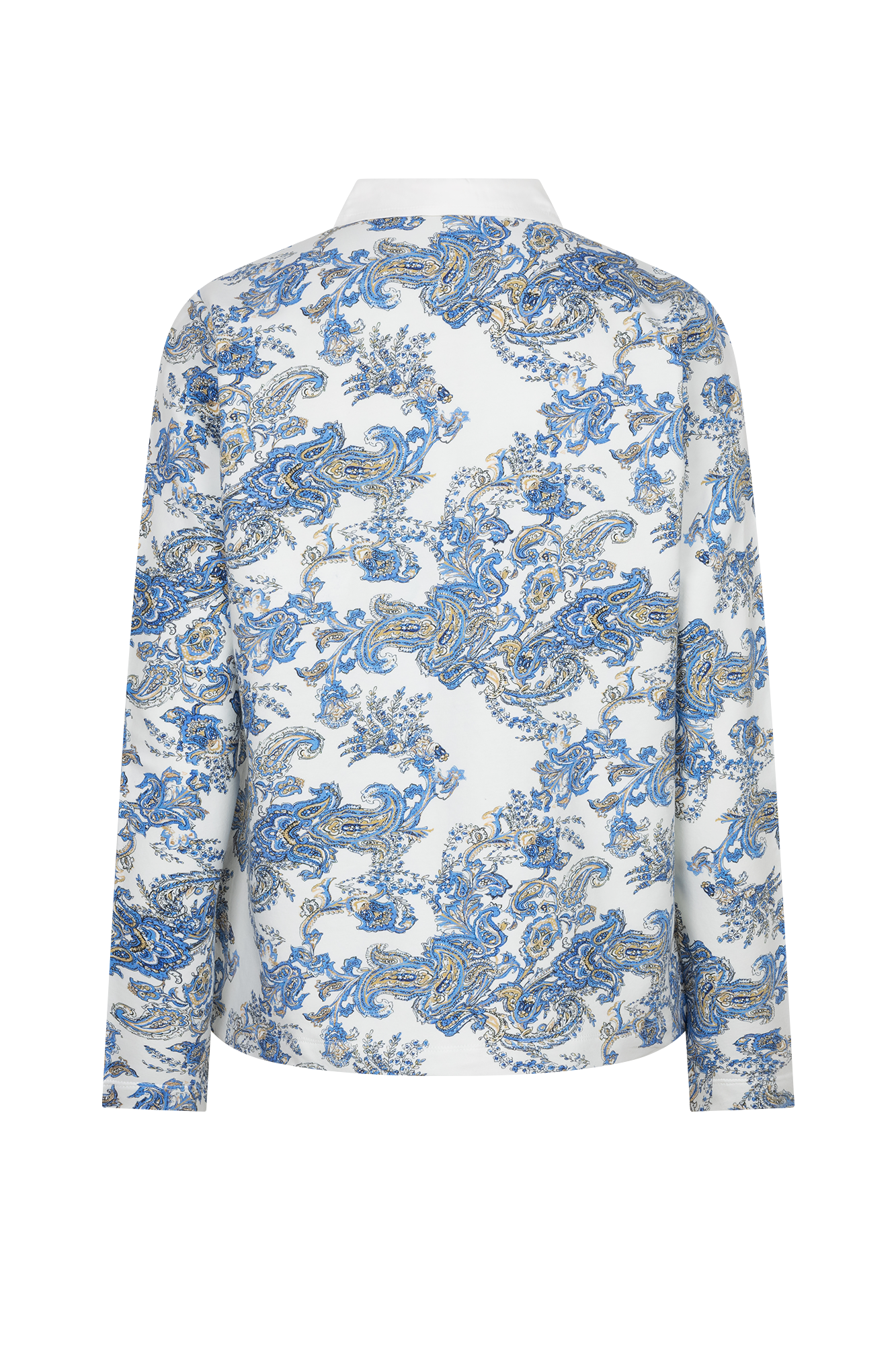 Olina Top Blauw Print