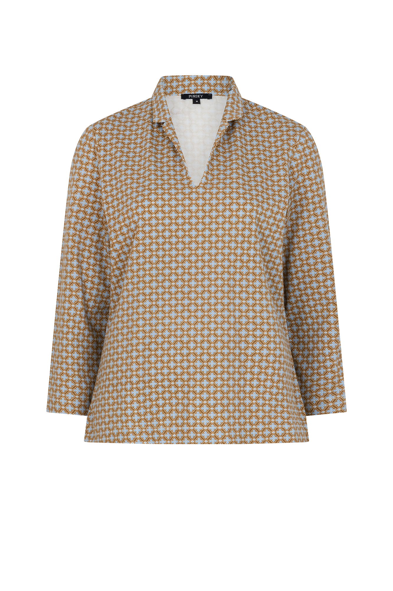 Phia Top Licht Blauw Print