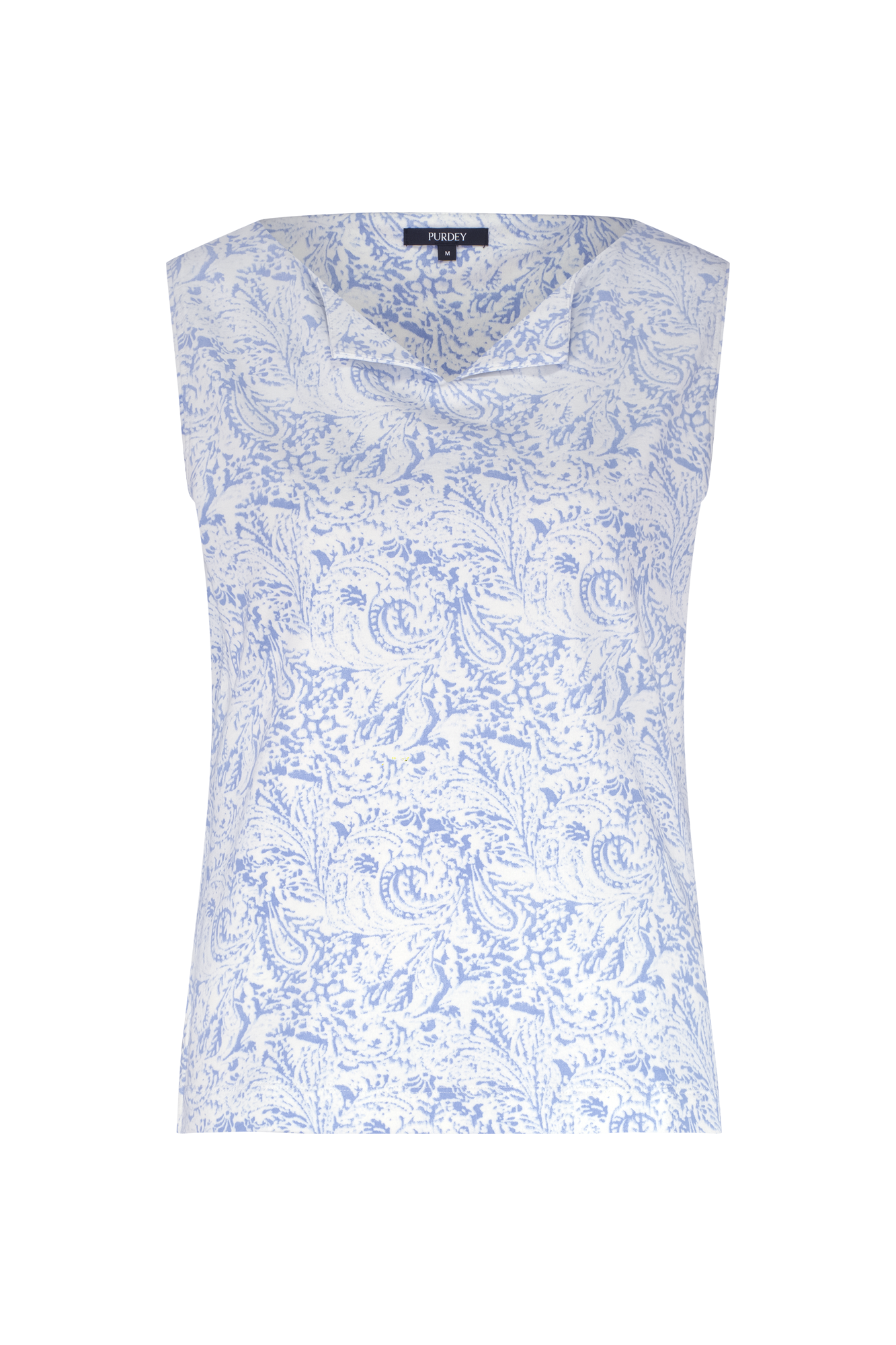 Mona Top Licht Blauw Print