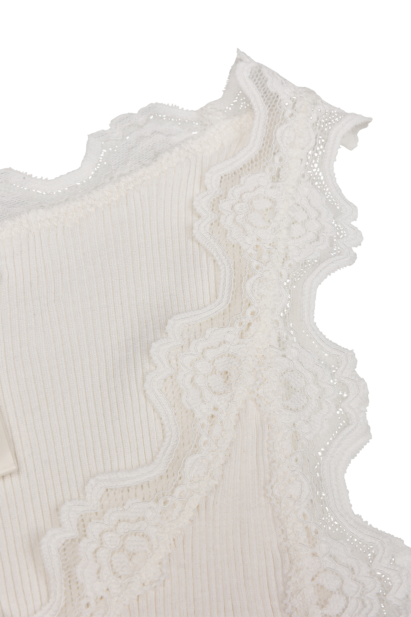 Babette SL U-neck Lace Off-white