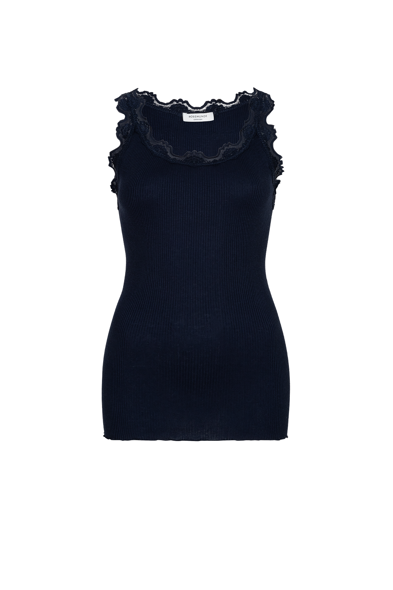 Babette SL U-neck Lace Marine-navy