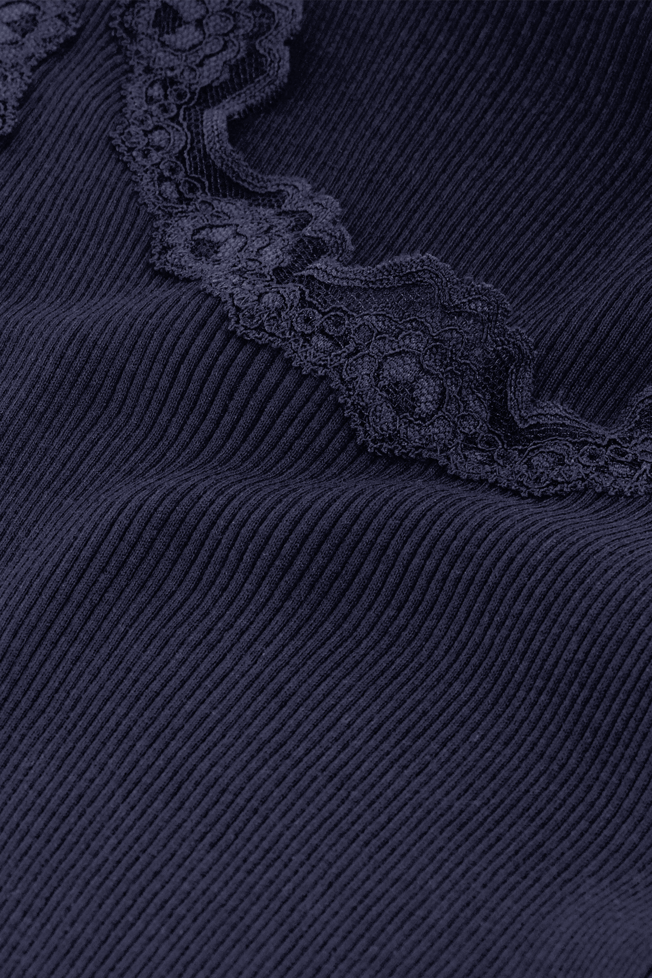 Babette SL U-neck Lace Marine-navy
