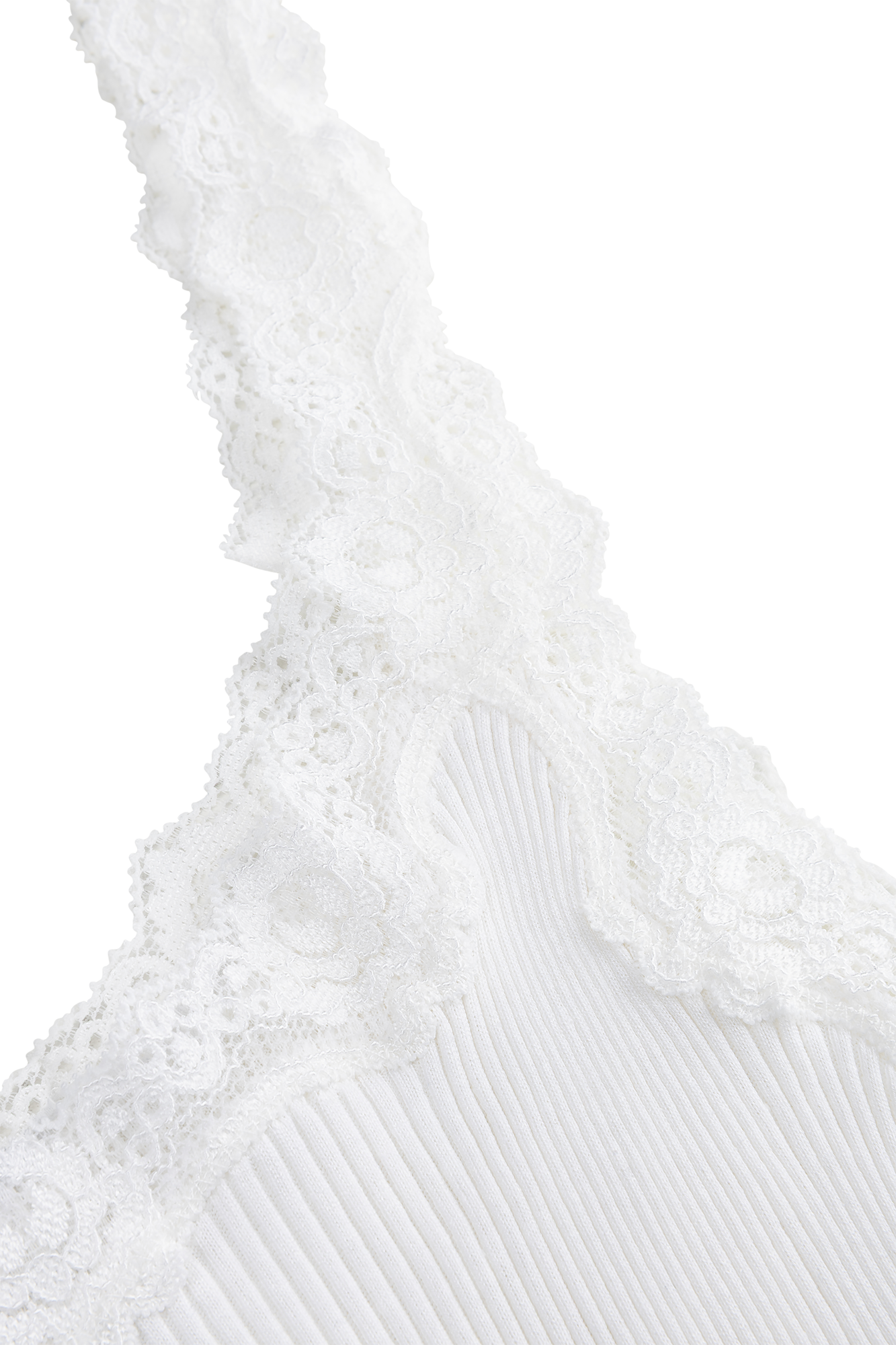 Babette Deep Back Top Blanc
