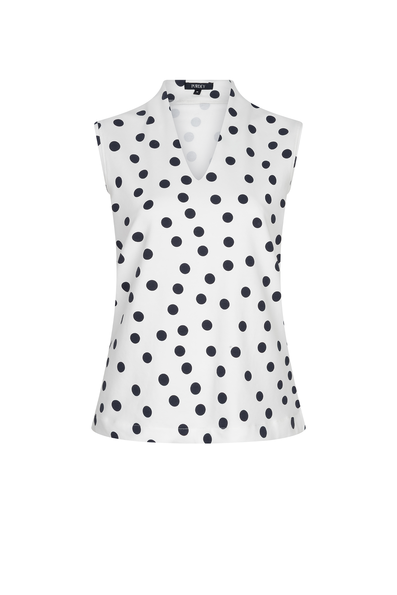Karo Top Marine-navy Print