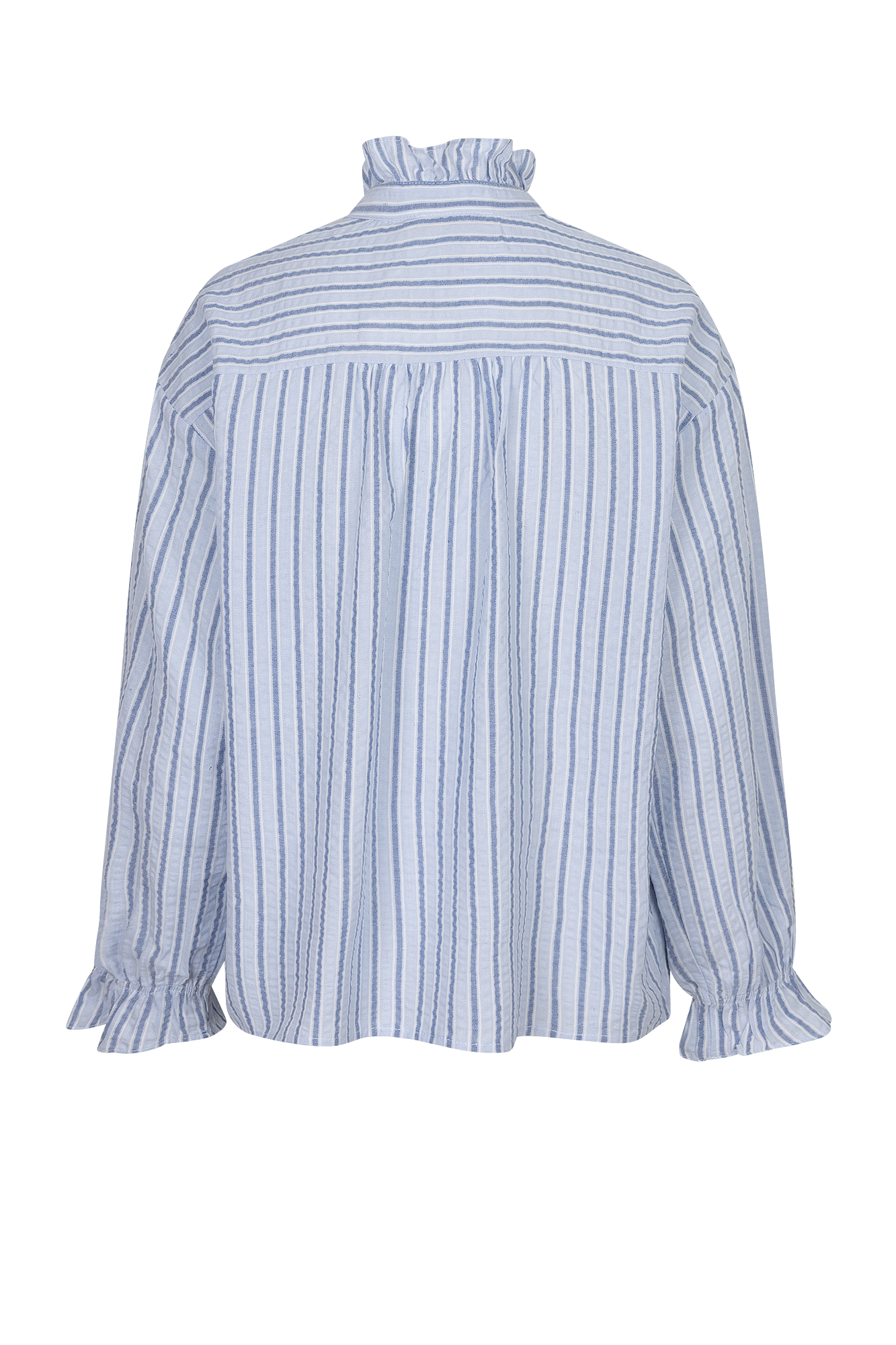 Nabia Blouse Bleu Clair Rayé