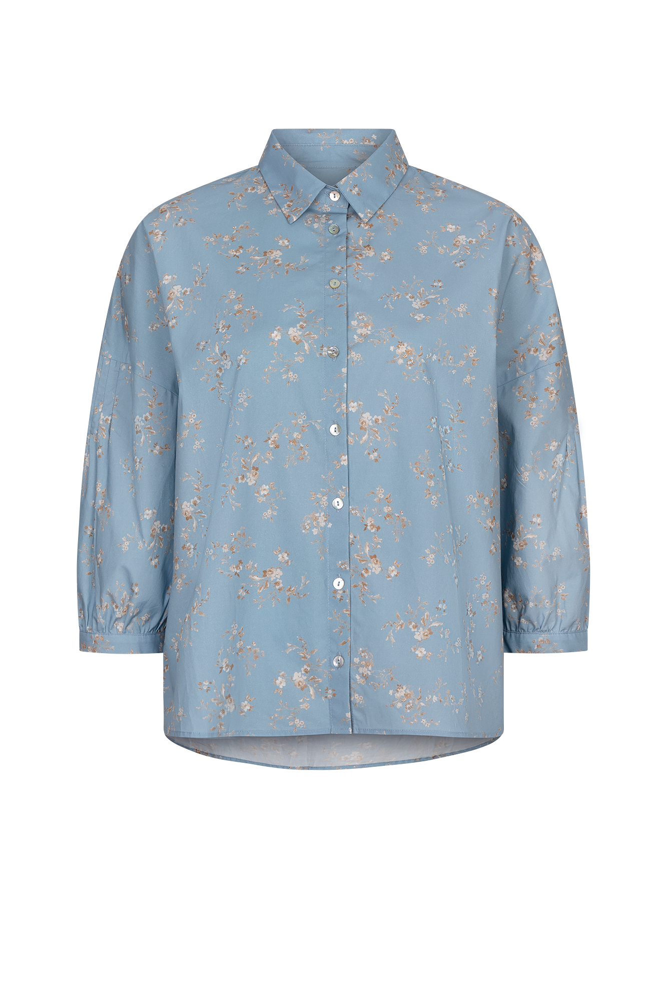 Marian Blouse Licht Blauw Print