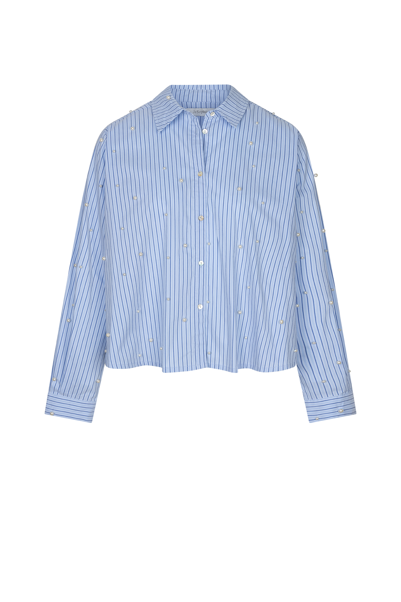 Patches Blouse Licht Blauw