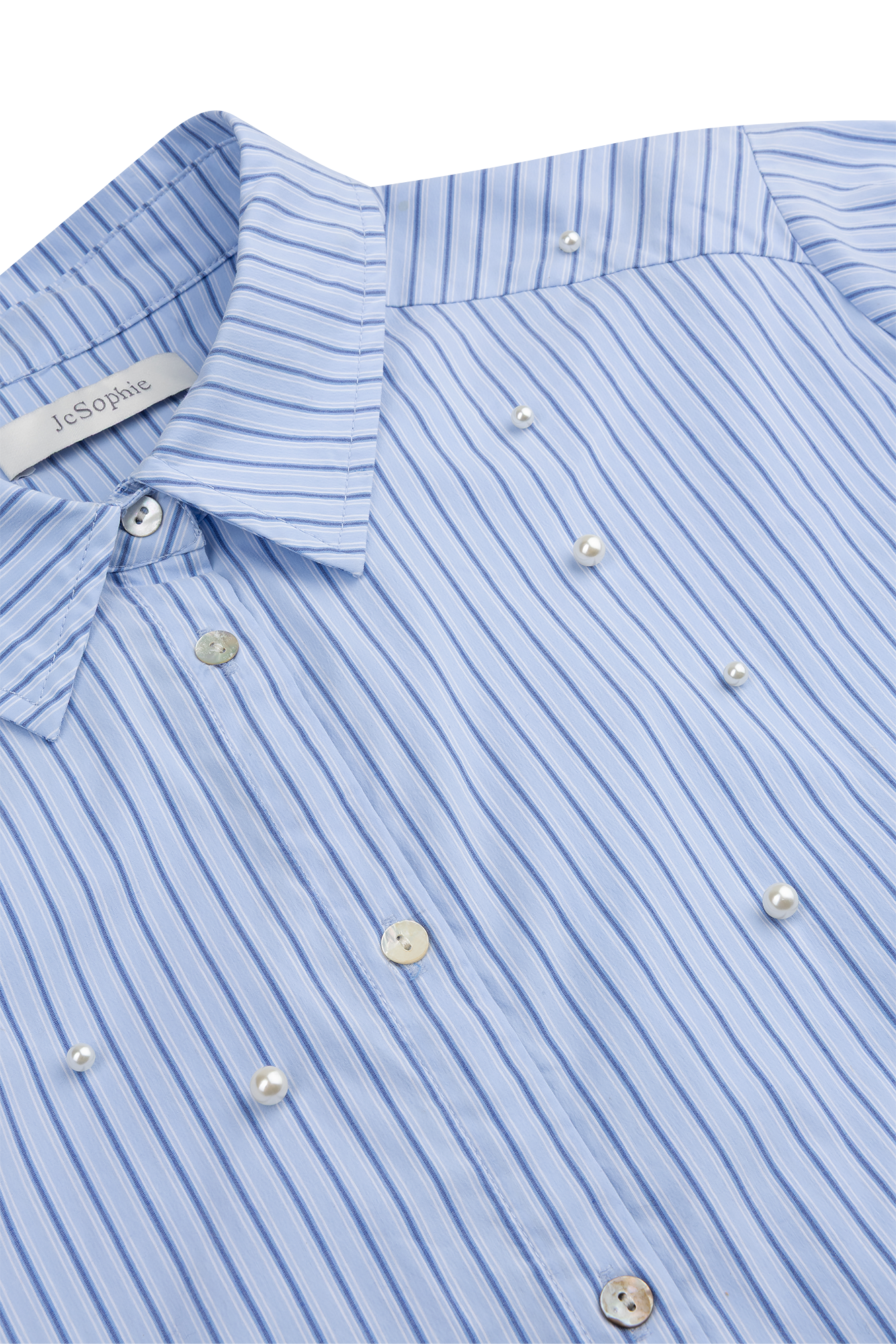 Patches Blouse Licht Blauw