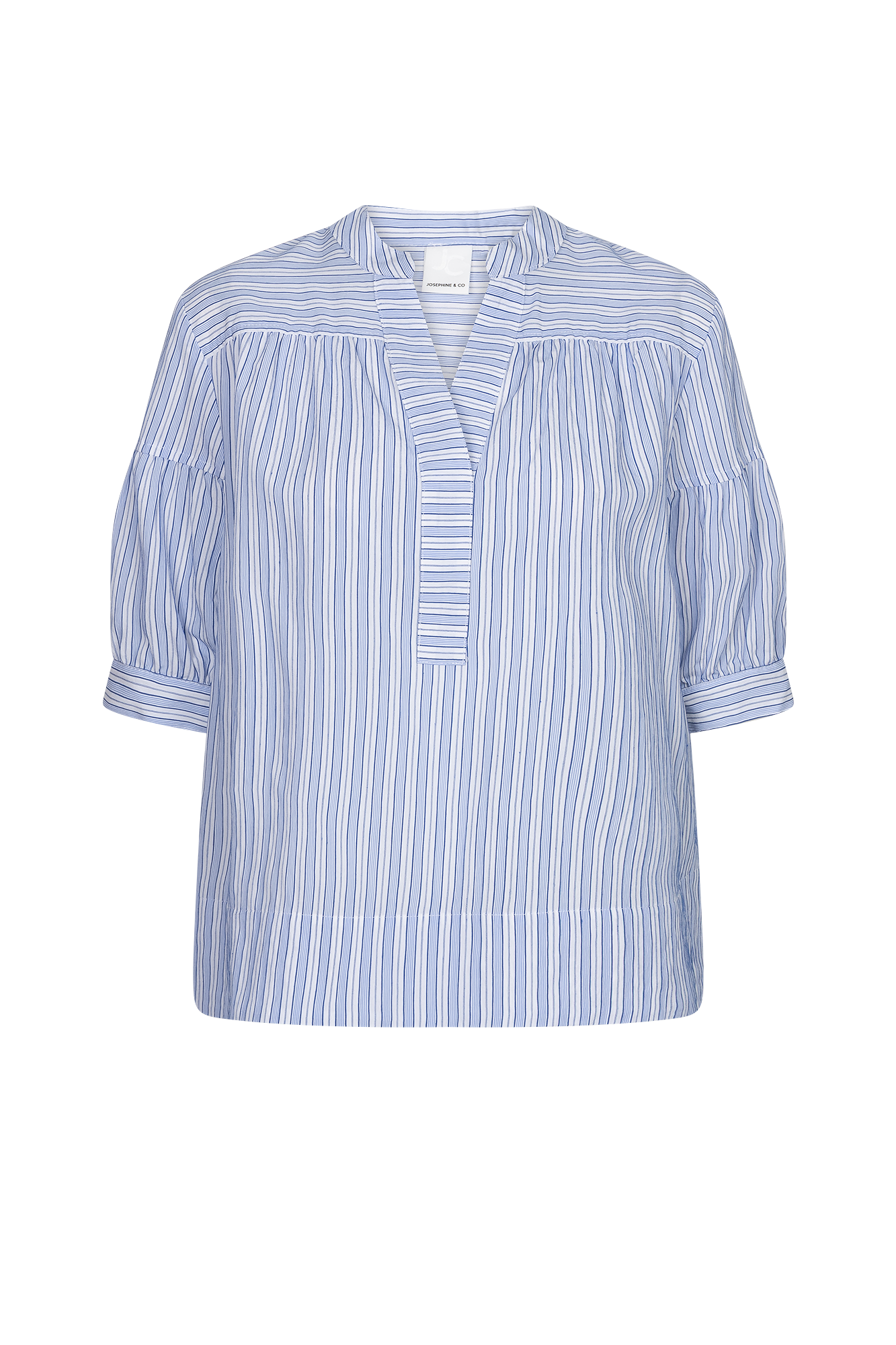 Bregje Blouse Bleu Clair À Rayures