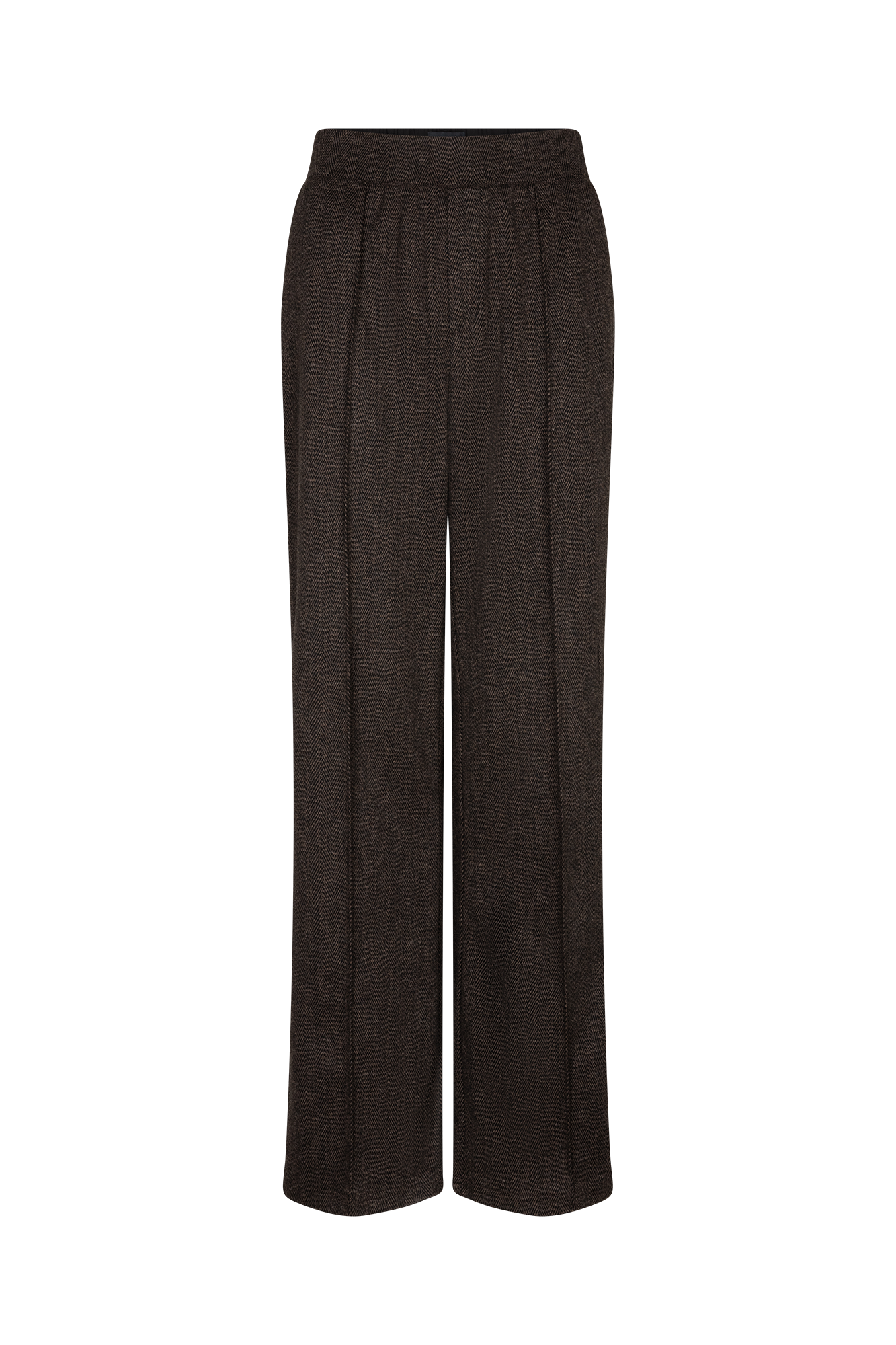 Wide Pant Herringbone Marron