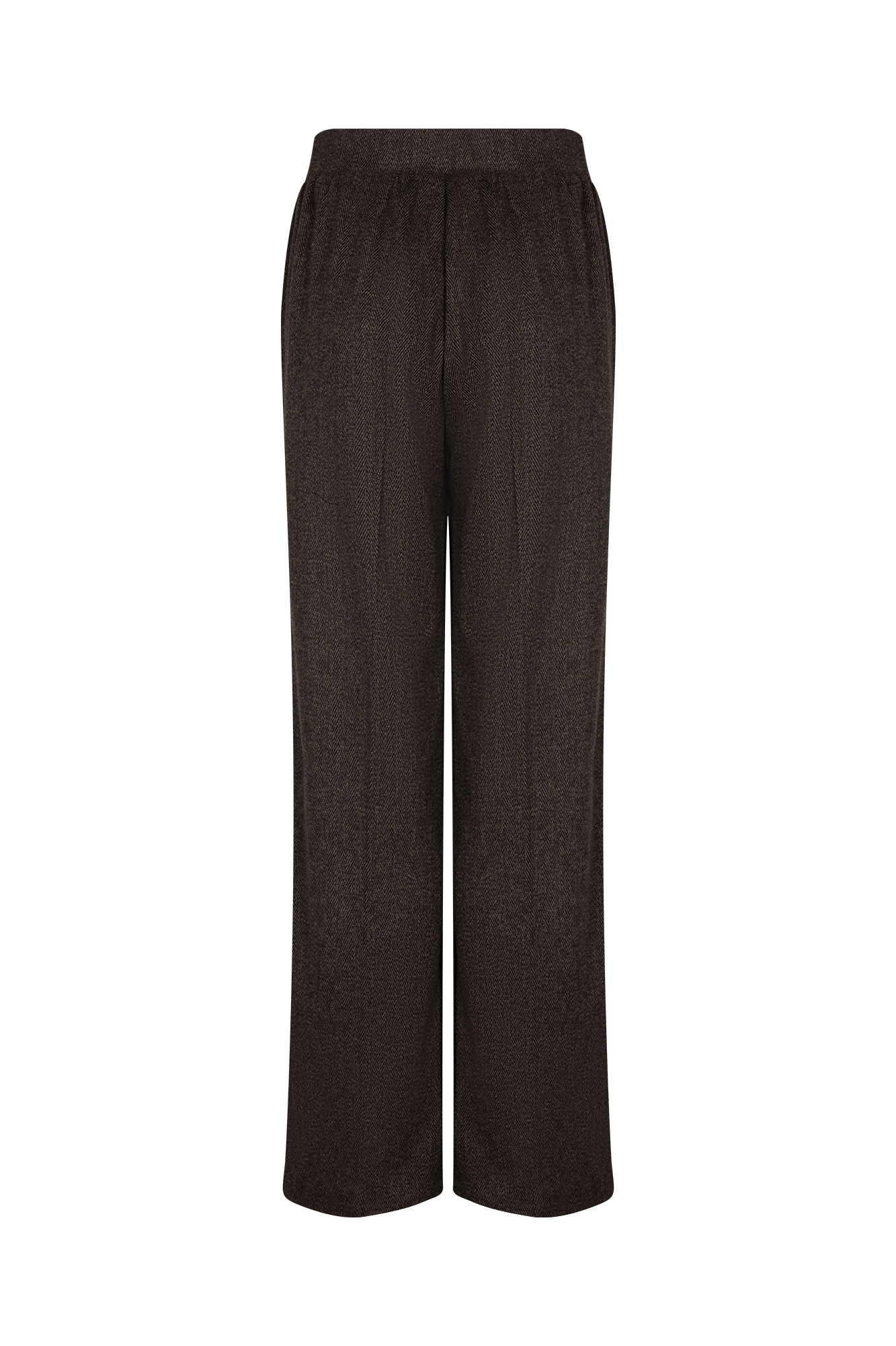 Wide Pant Herringbone Marron