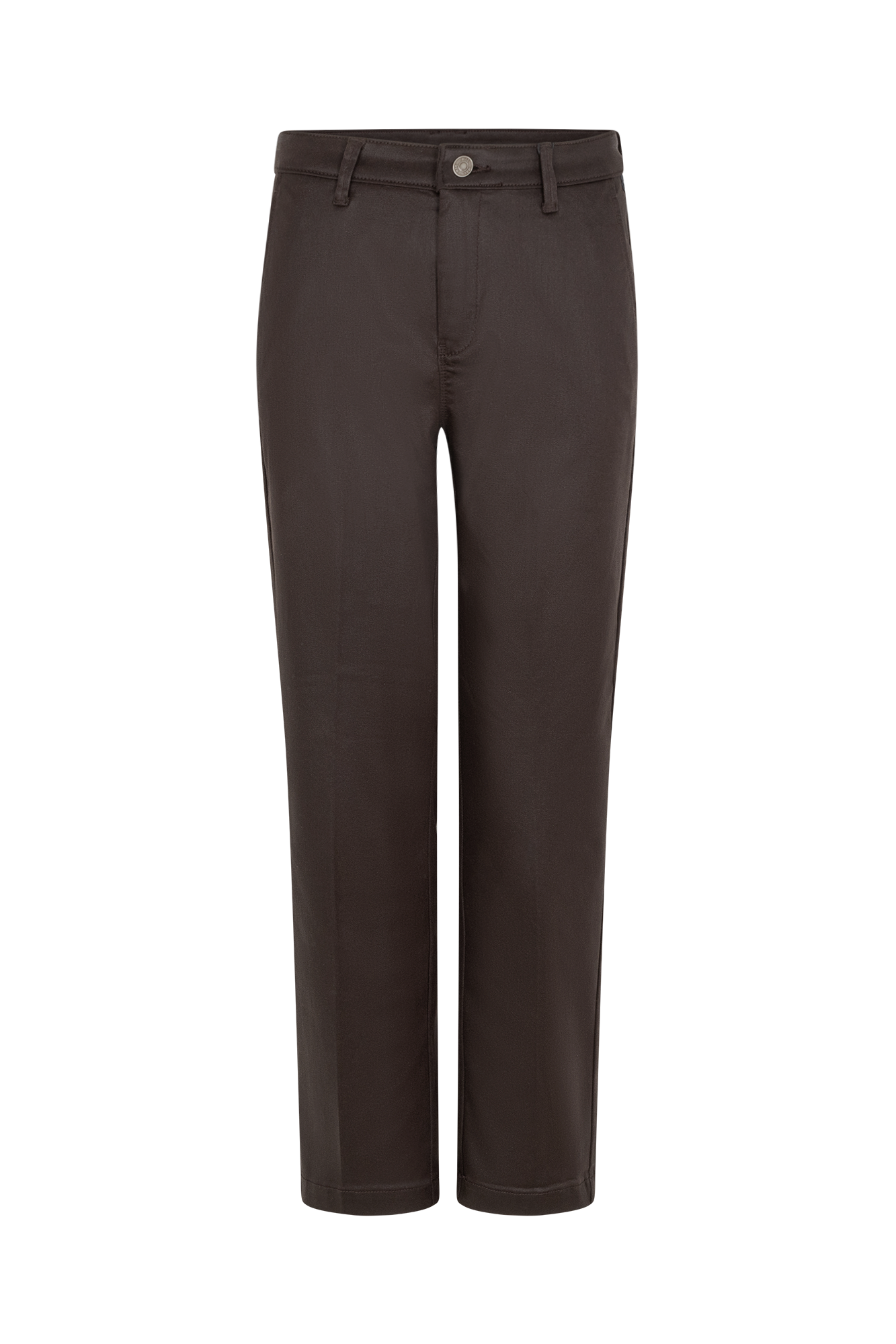 Coated Chino Broek Bruin