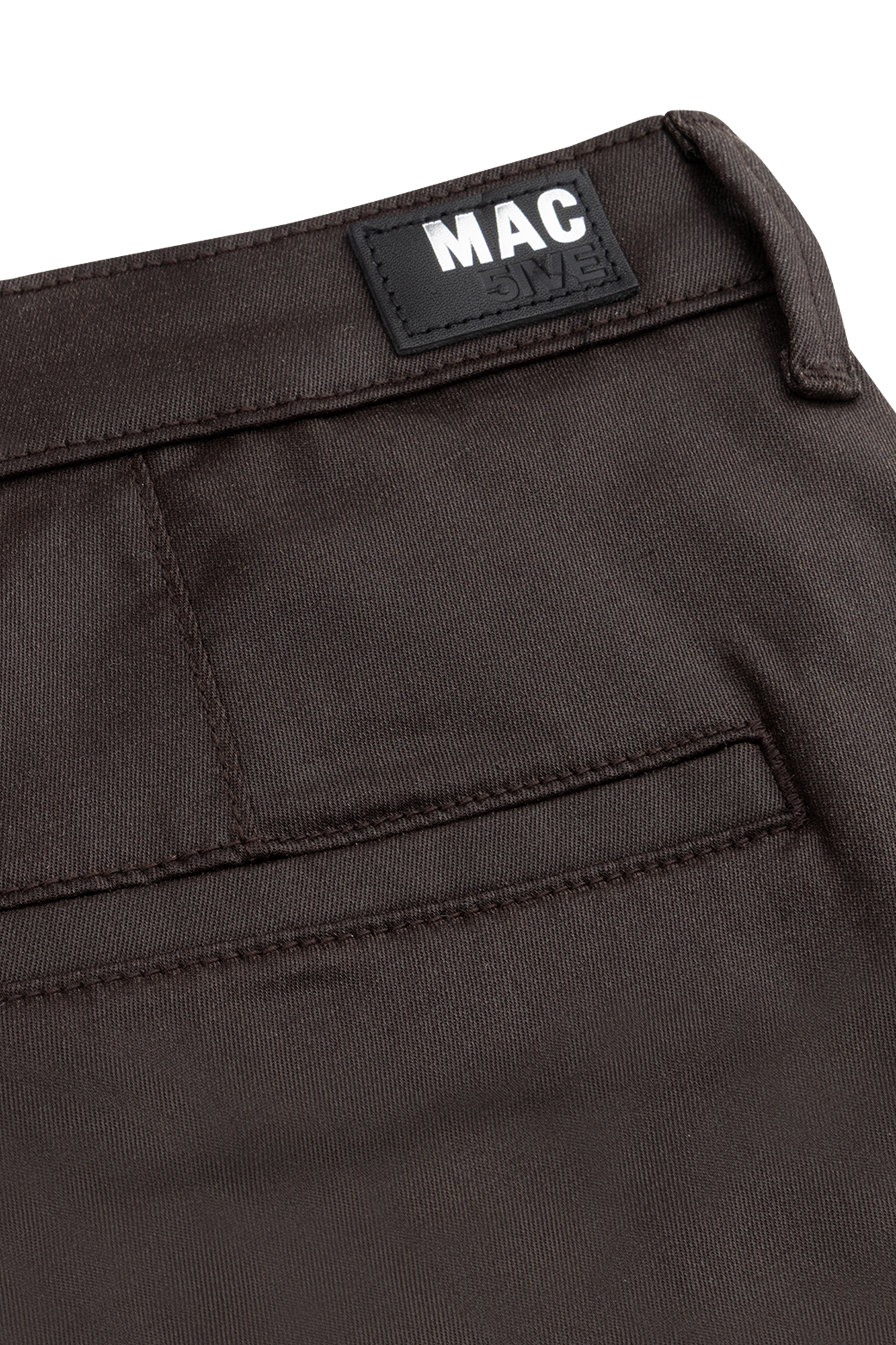 Coated Chino Broek Bruin