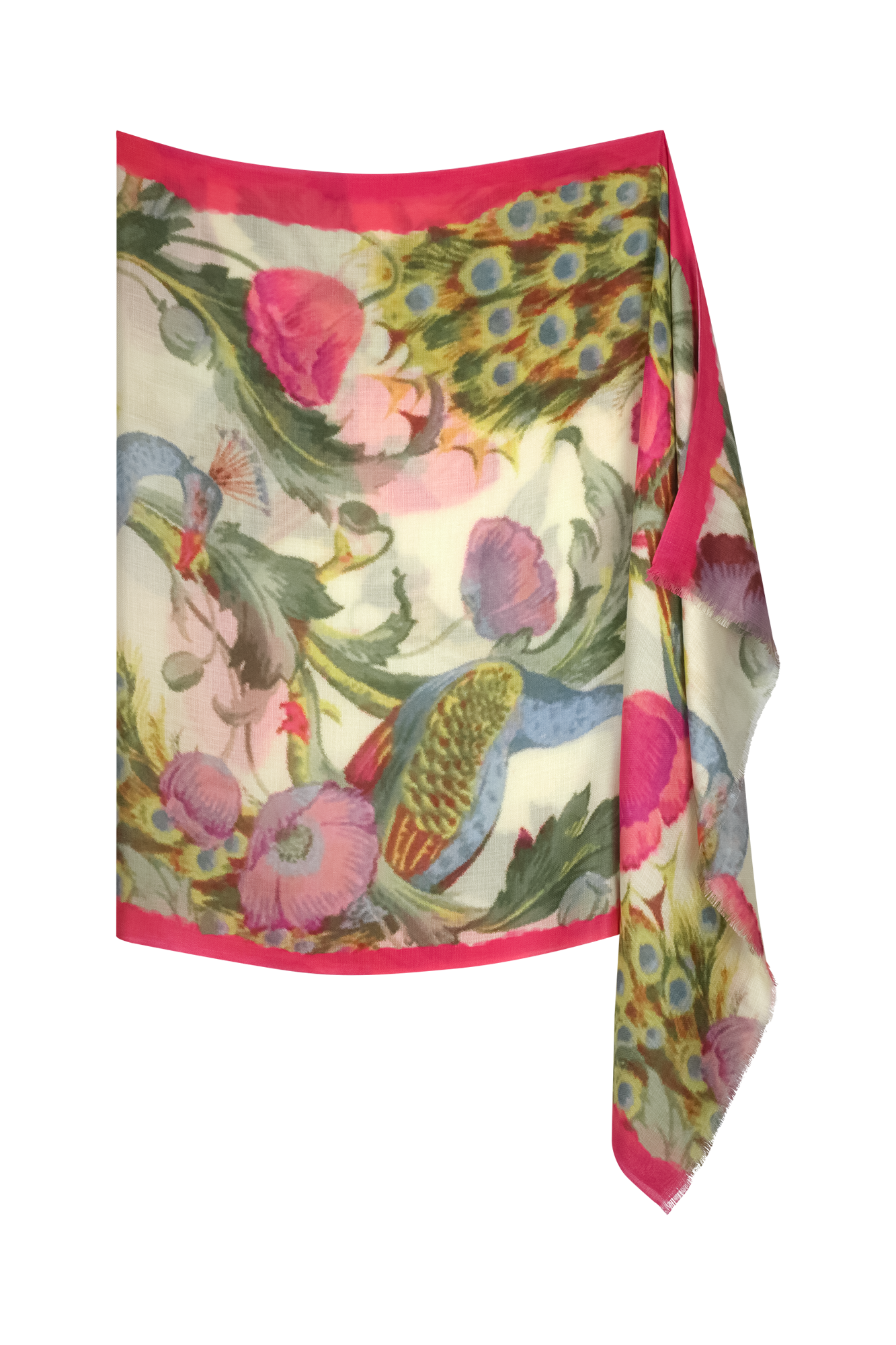 Elly Shawl Rood Print