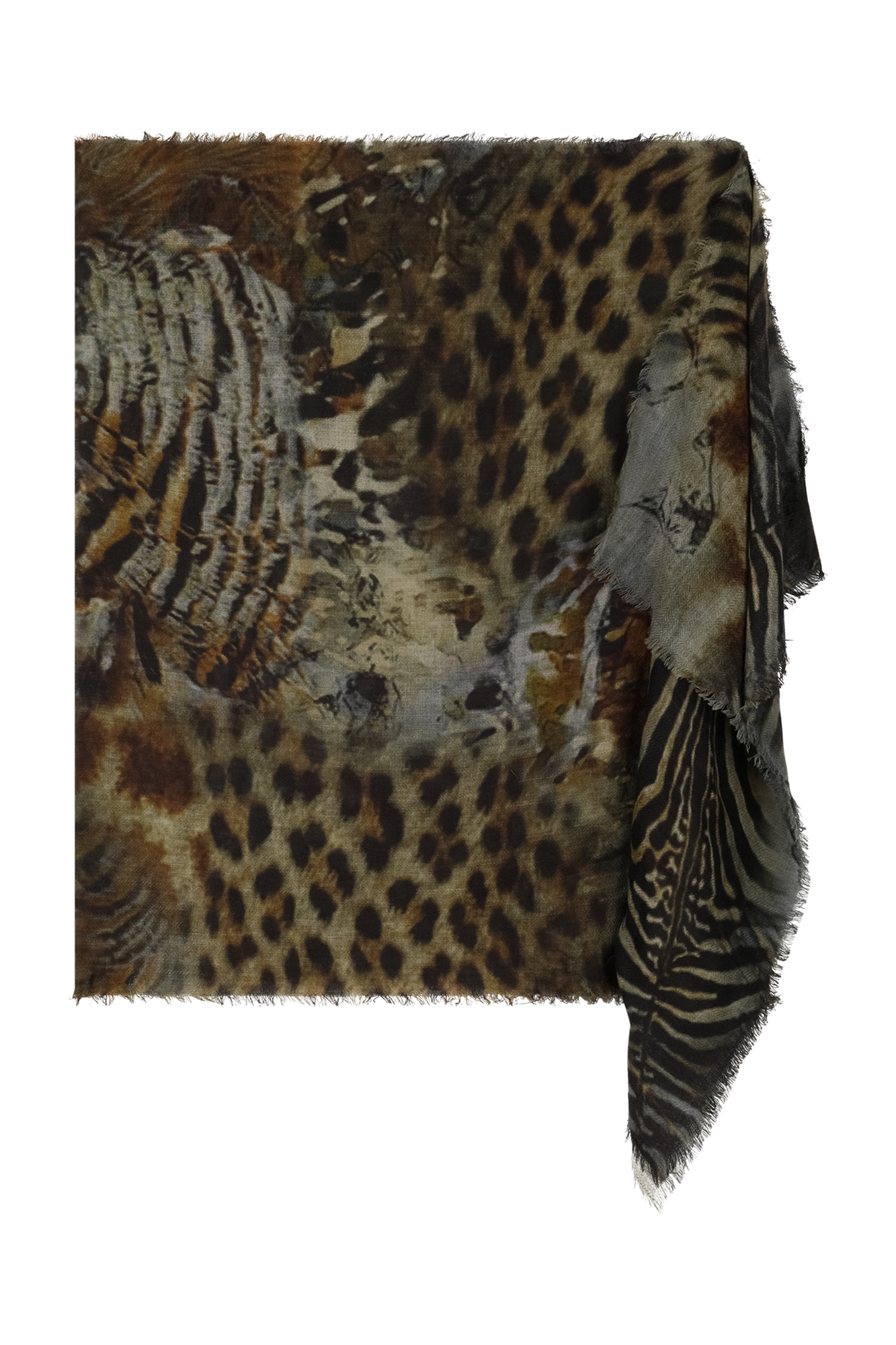 Faline Shawl Bruin Print