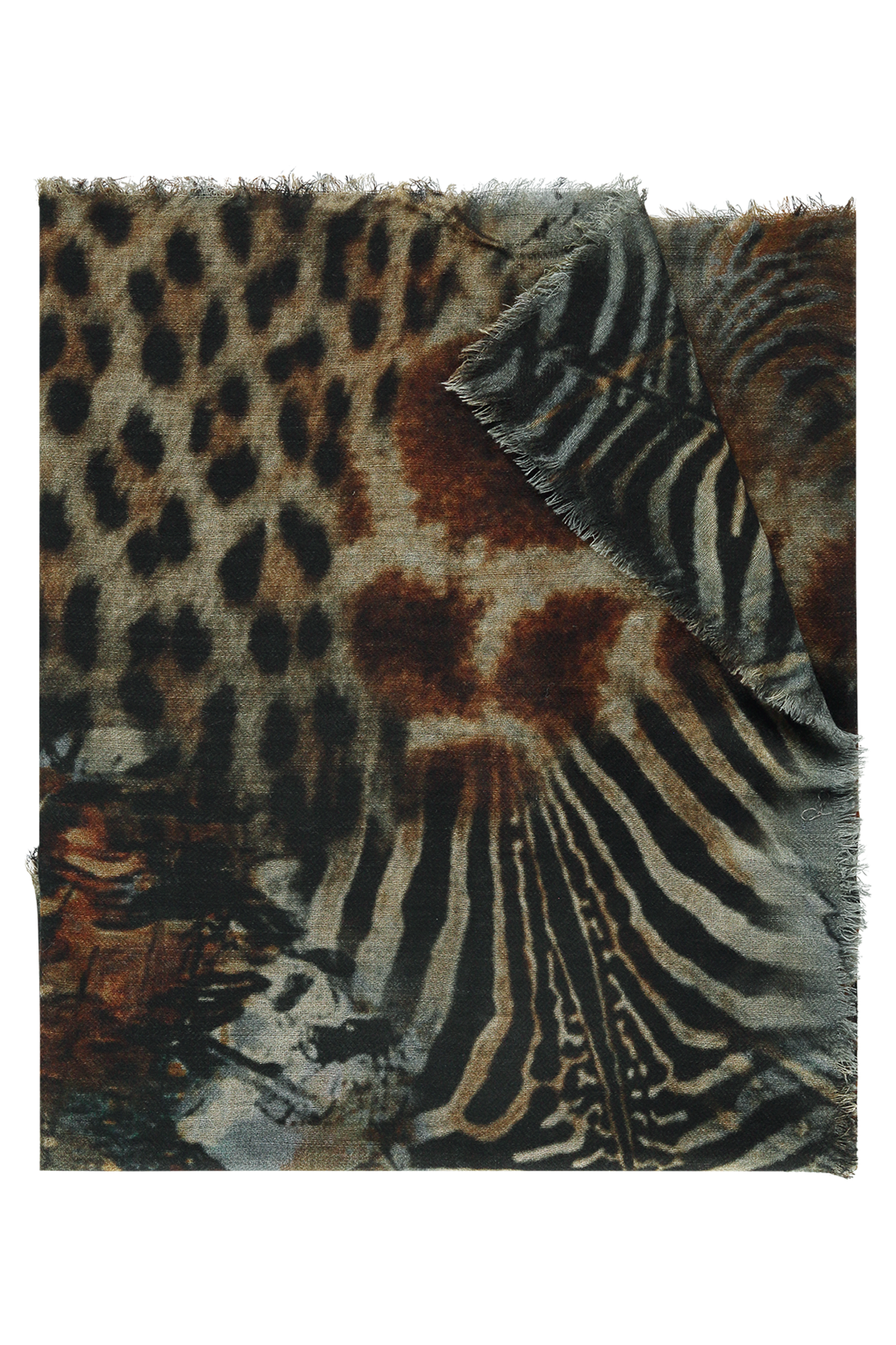 Faline Shawl Bruin Print