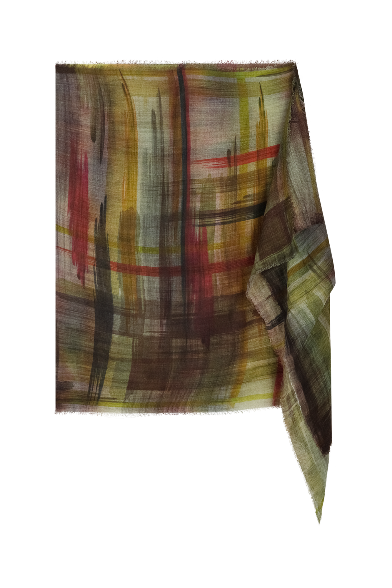 Fay Shawl Groen Print