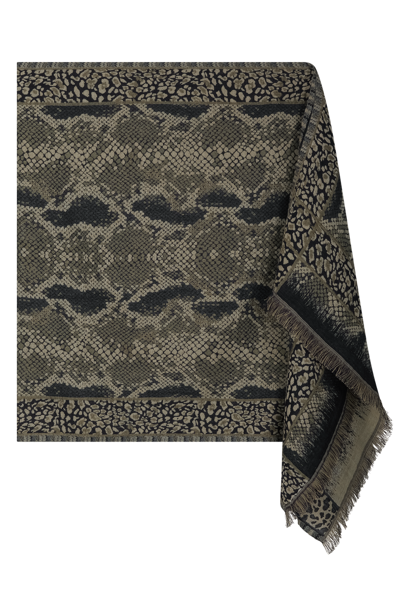 Felina Shawl Marine-navy Print