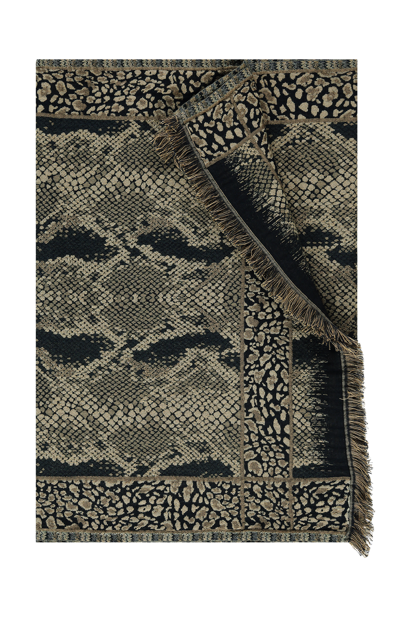 Felina Shawl Marine-navy Print