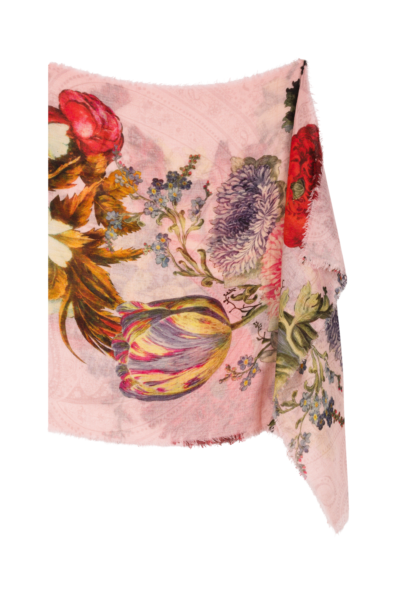 Feline Shawl Roze Print