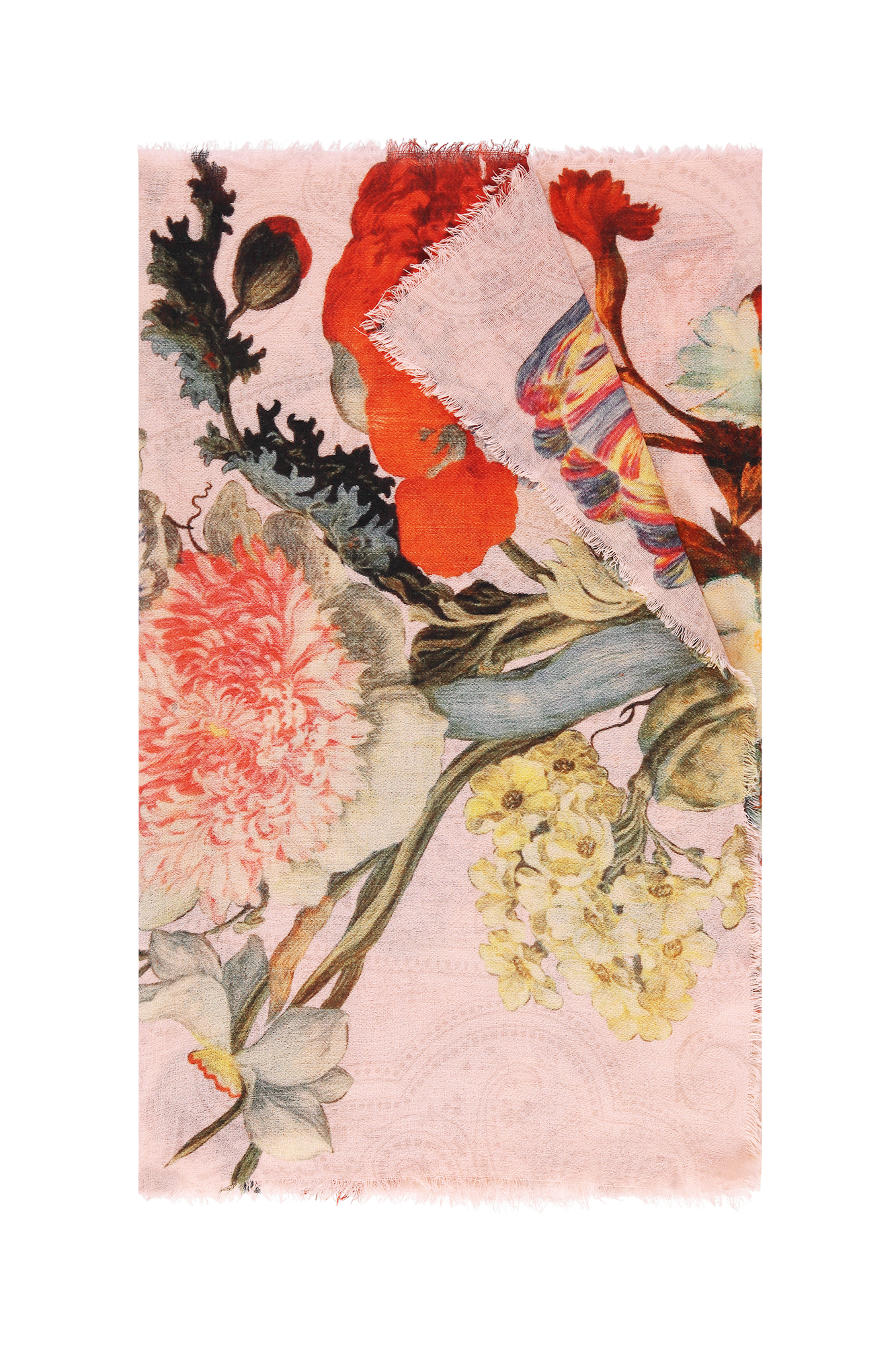 Feline Shawl Roze Print
