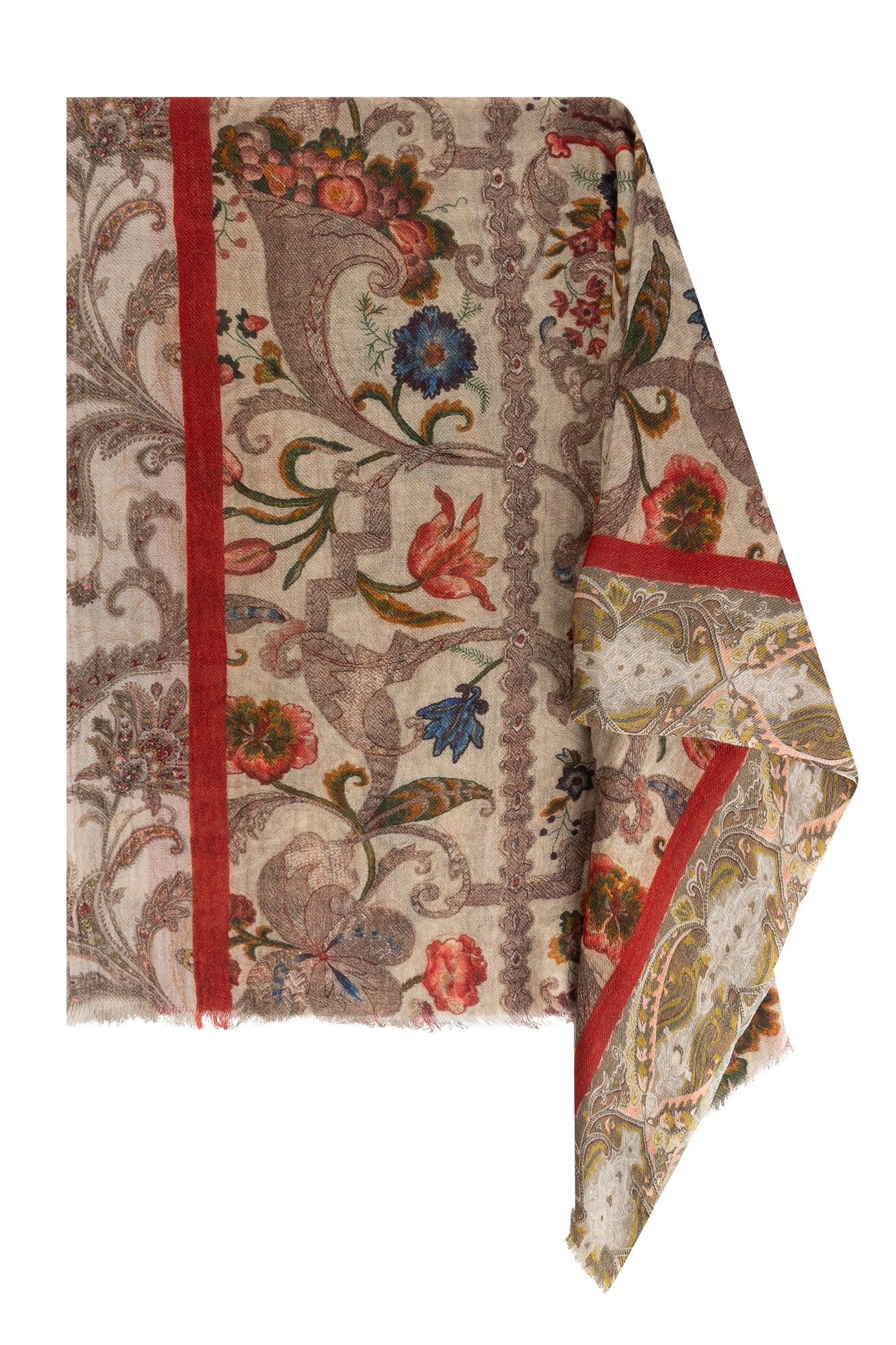 Gina Shawl Groen Print