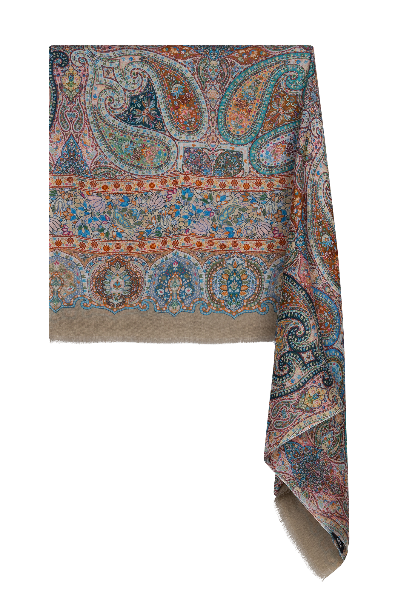 Gina Shawl Off-white Print