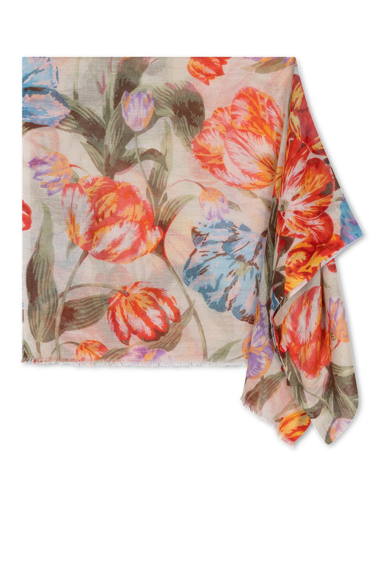 Gemma Shawl Fuchsia Print