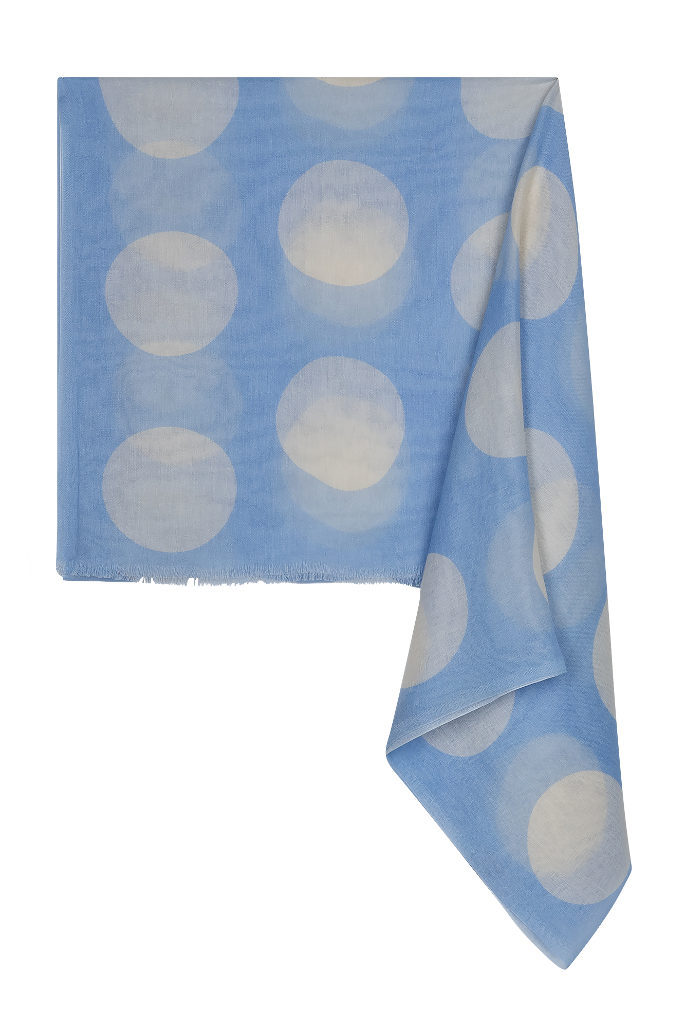 Ginny Shawl Light Blue Print