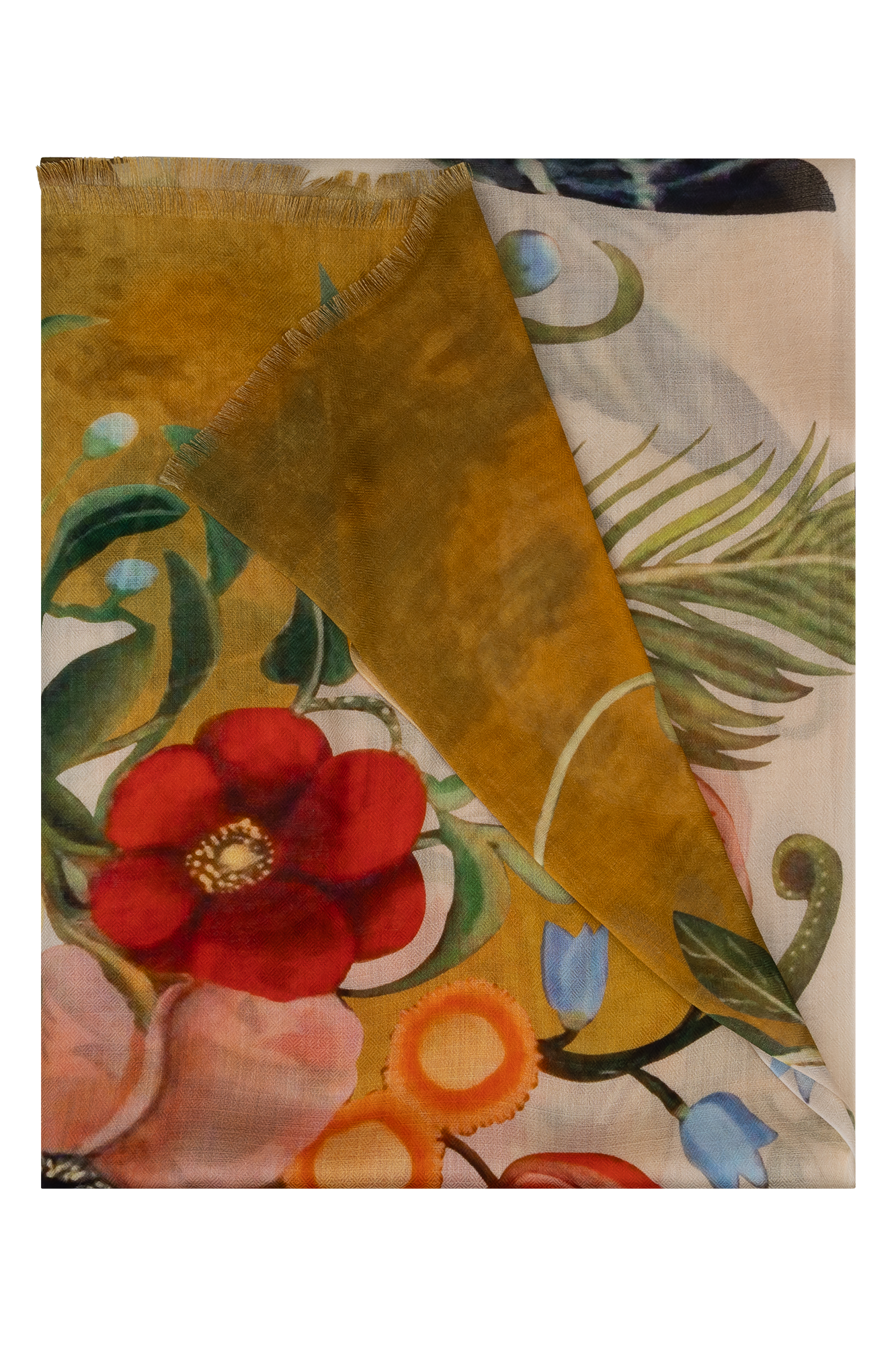 Gelina Shawl Yellow Print