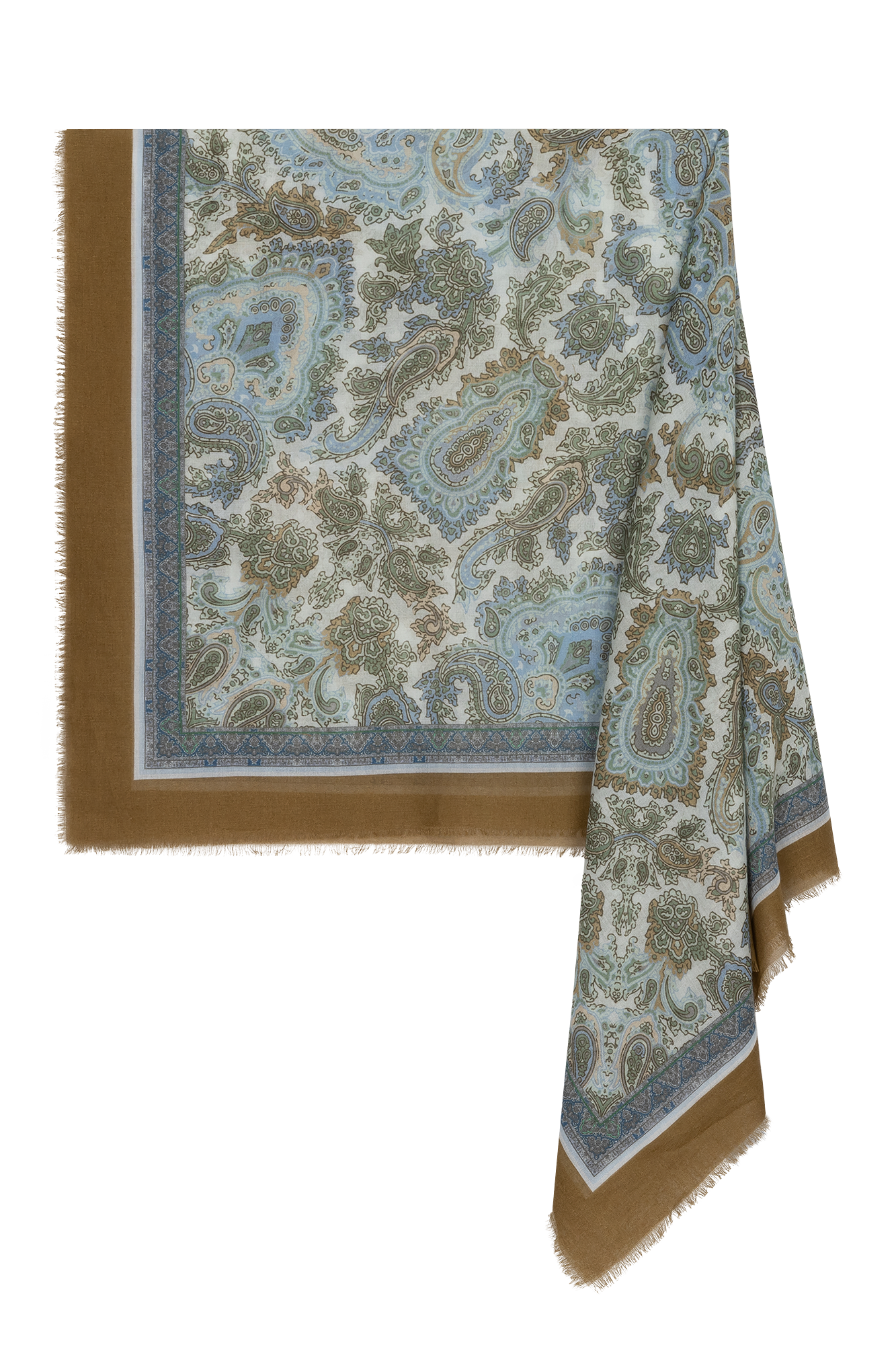 Gaby Shawl Khaky Print