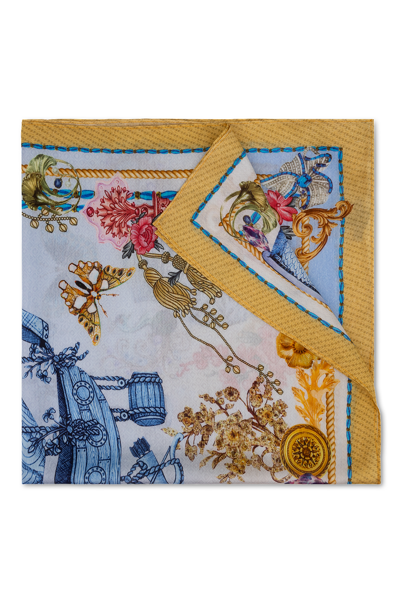 Glora Shawl Blue Print