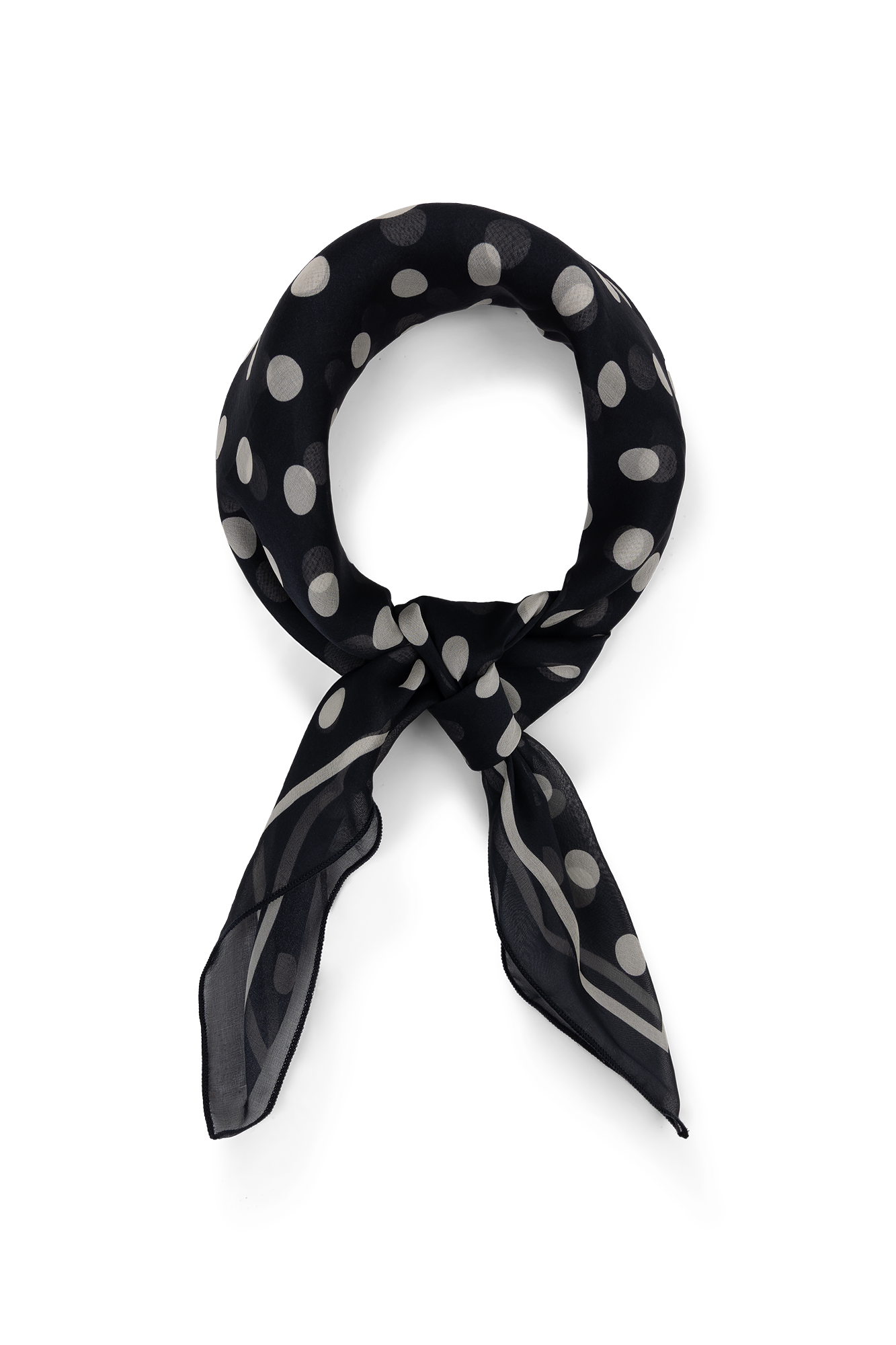 Hilde Shawl Marine-navy Print