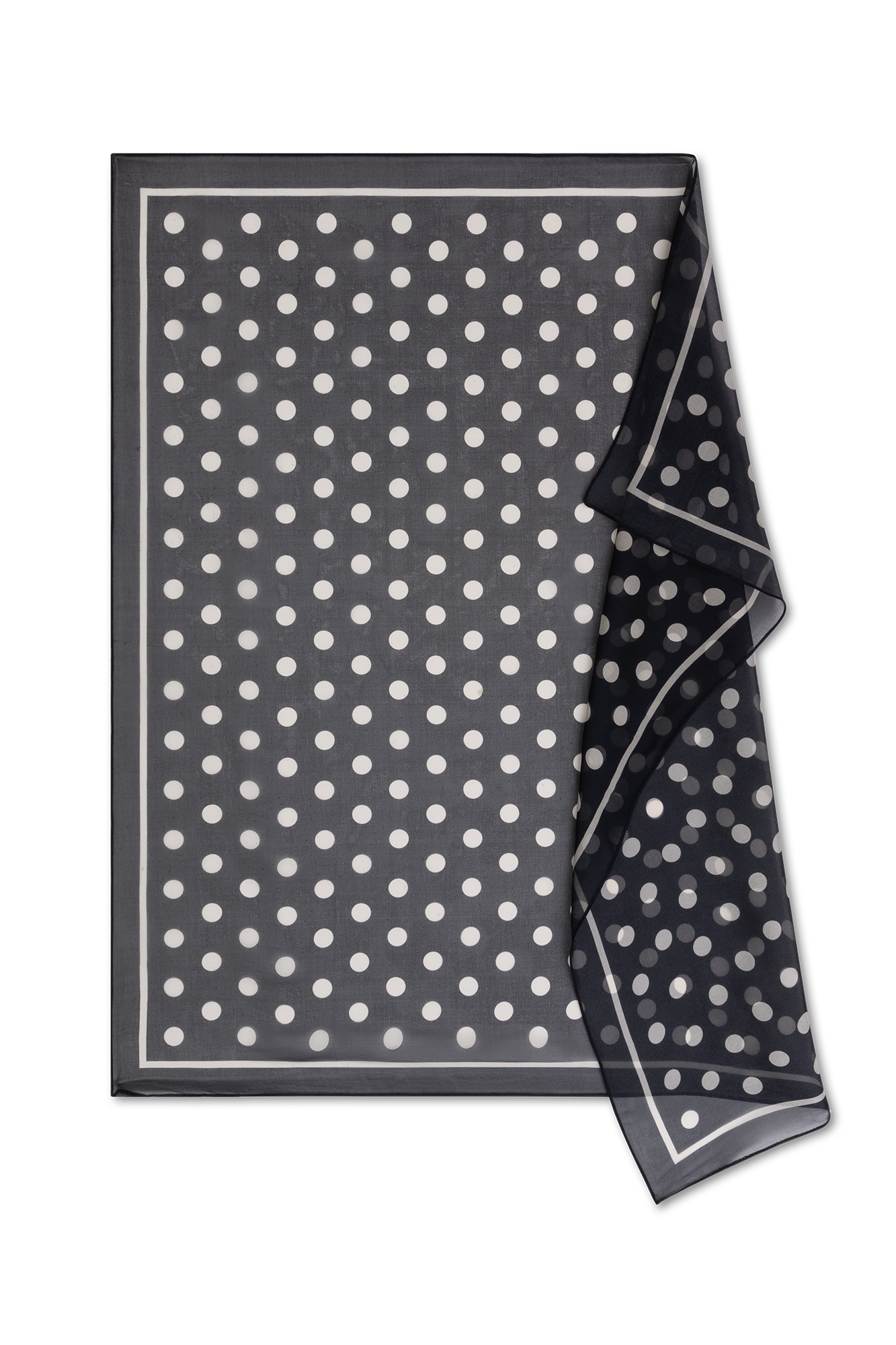 Hilde Shawl Marine-navy Print