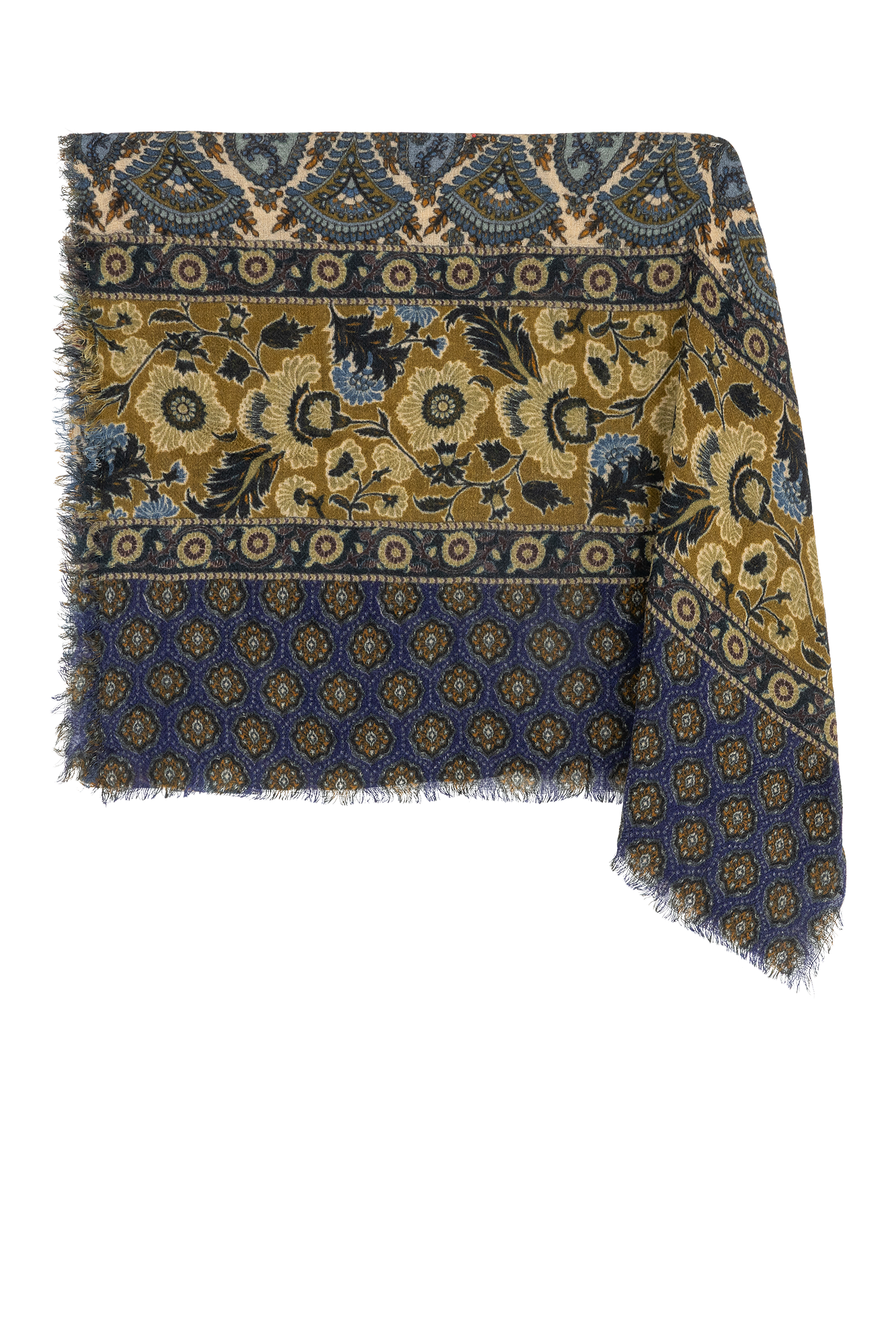 Hazel Shawl Blauw Print