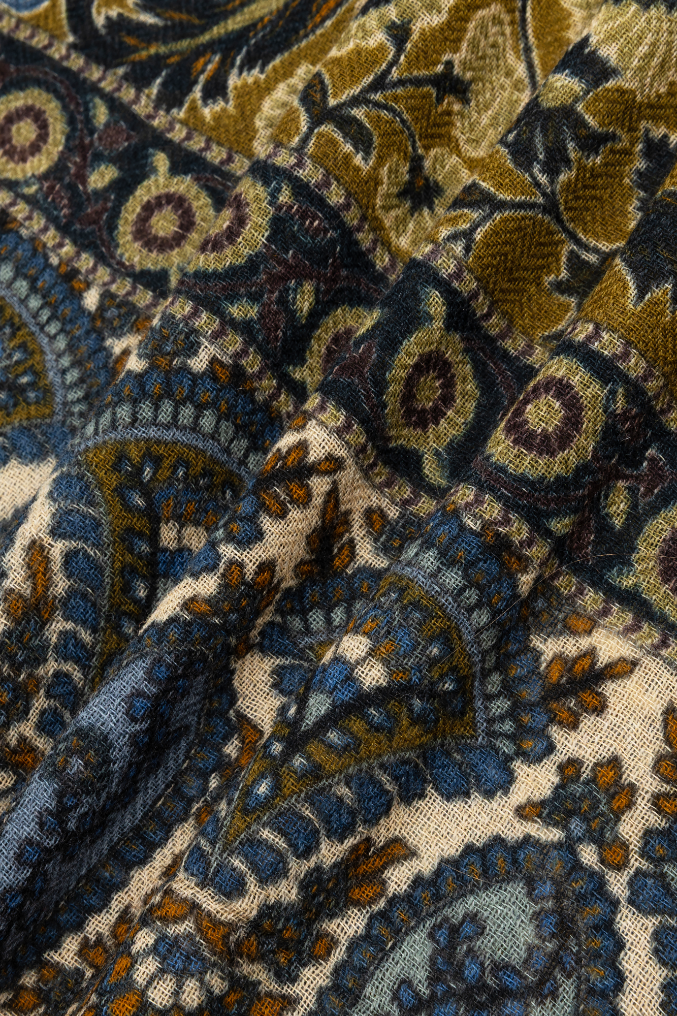Hazel Shawl Blauw Print