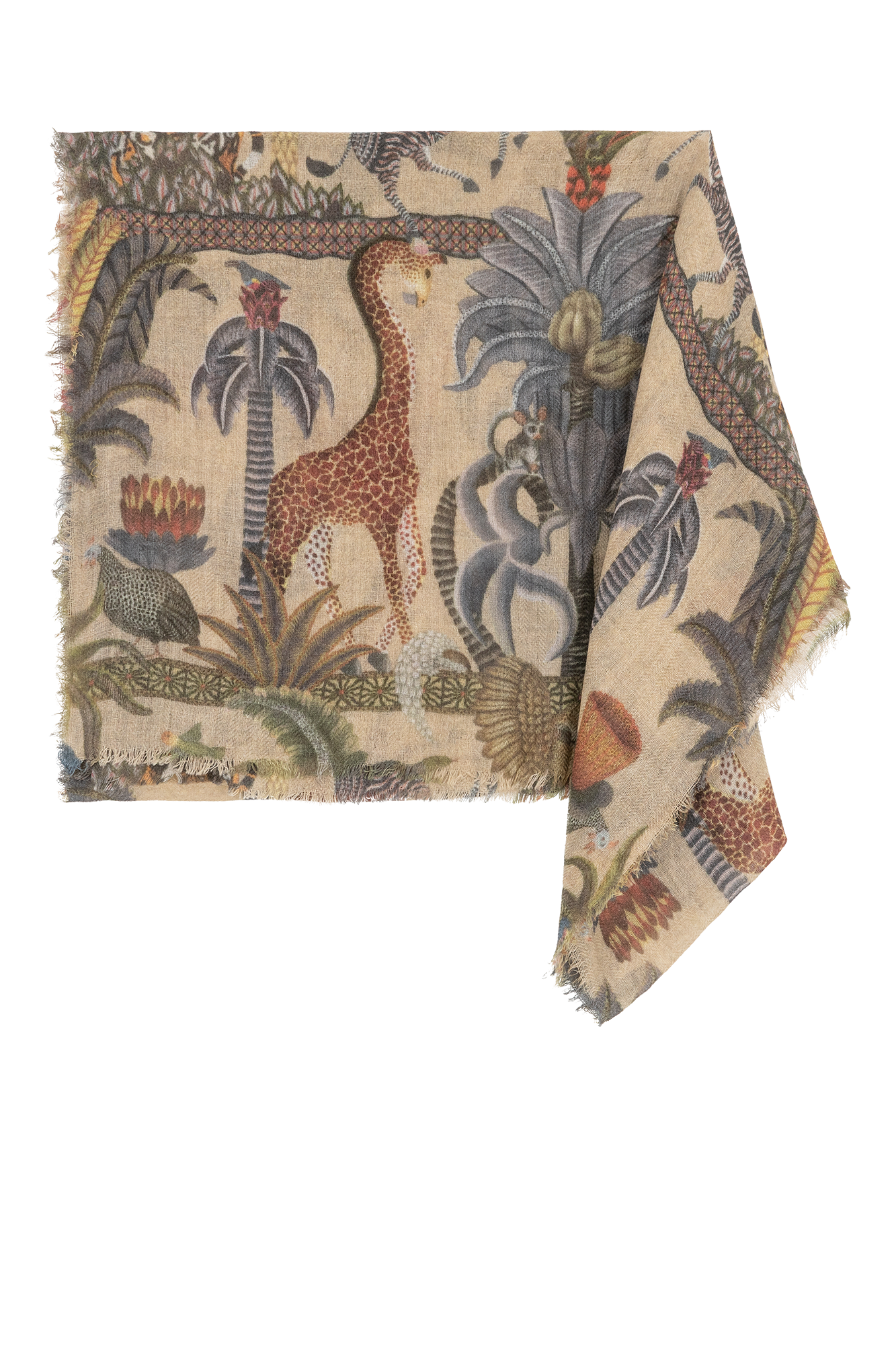 Hika Shawl Sand Print