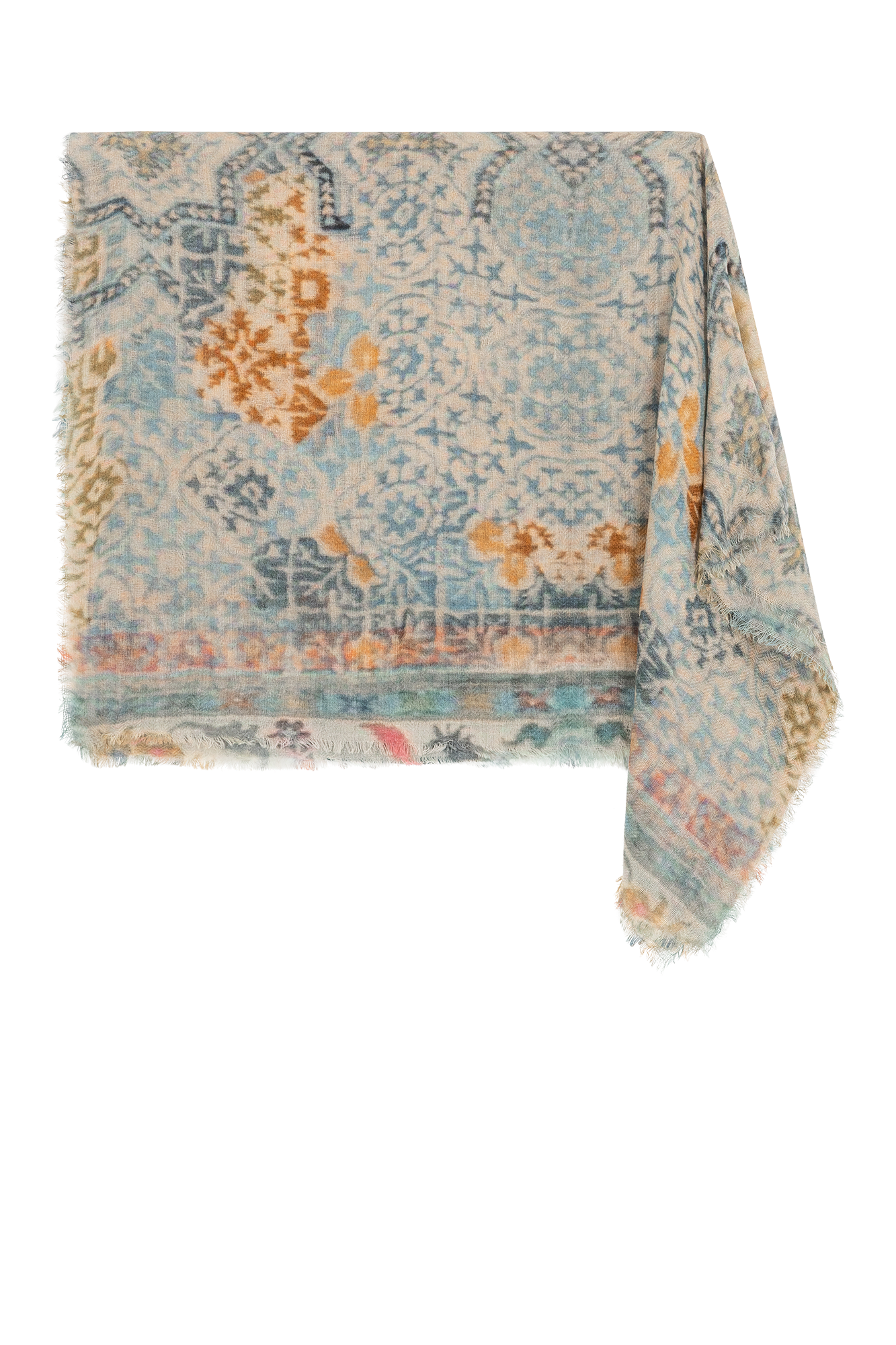 Hilana Shawl Bleu Imprimé