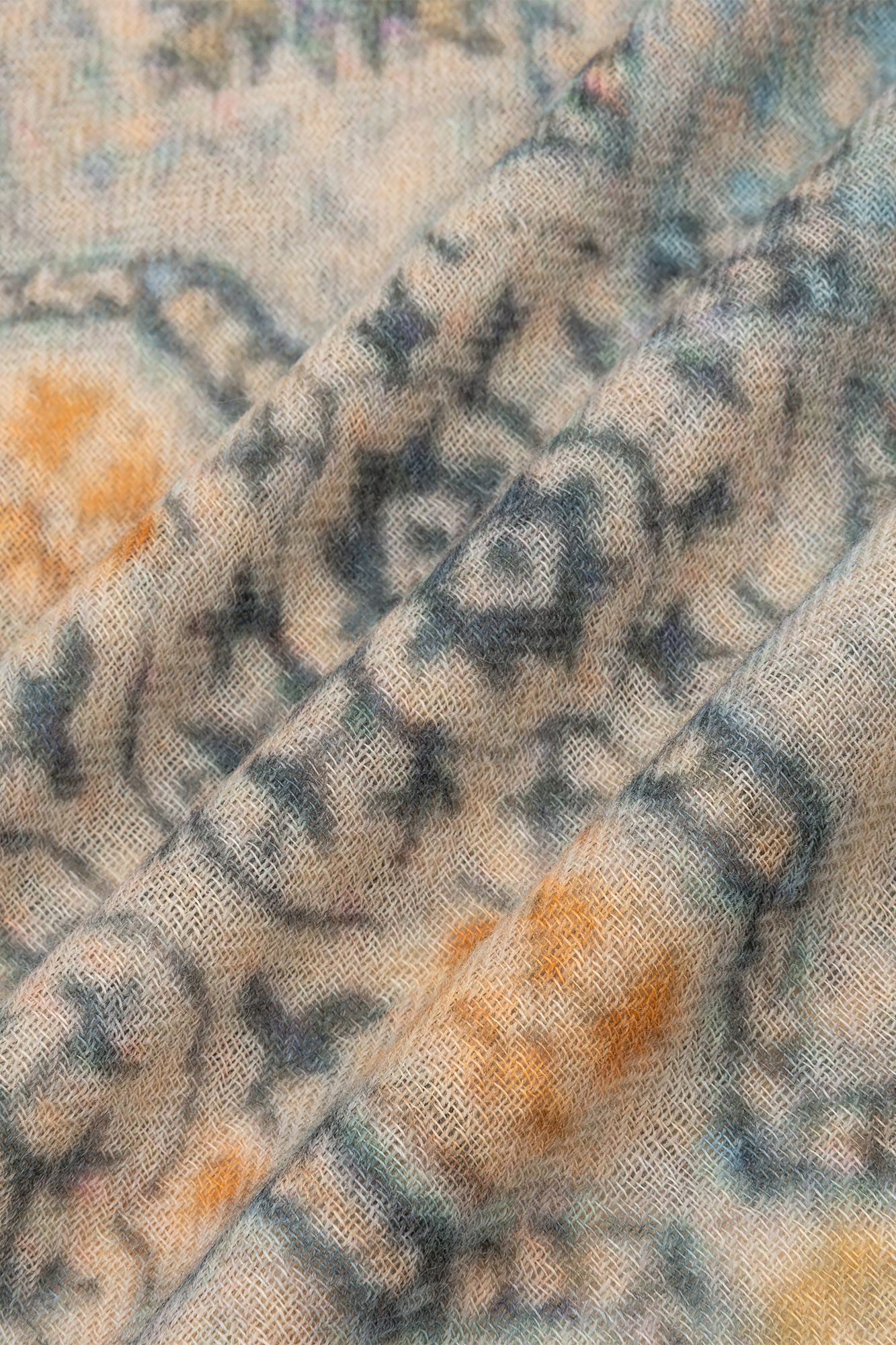 Hilana Shawl Bleu Imprimé