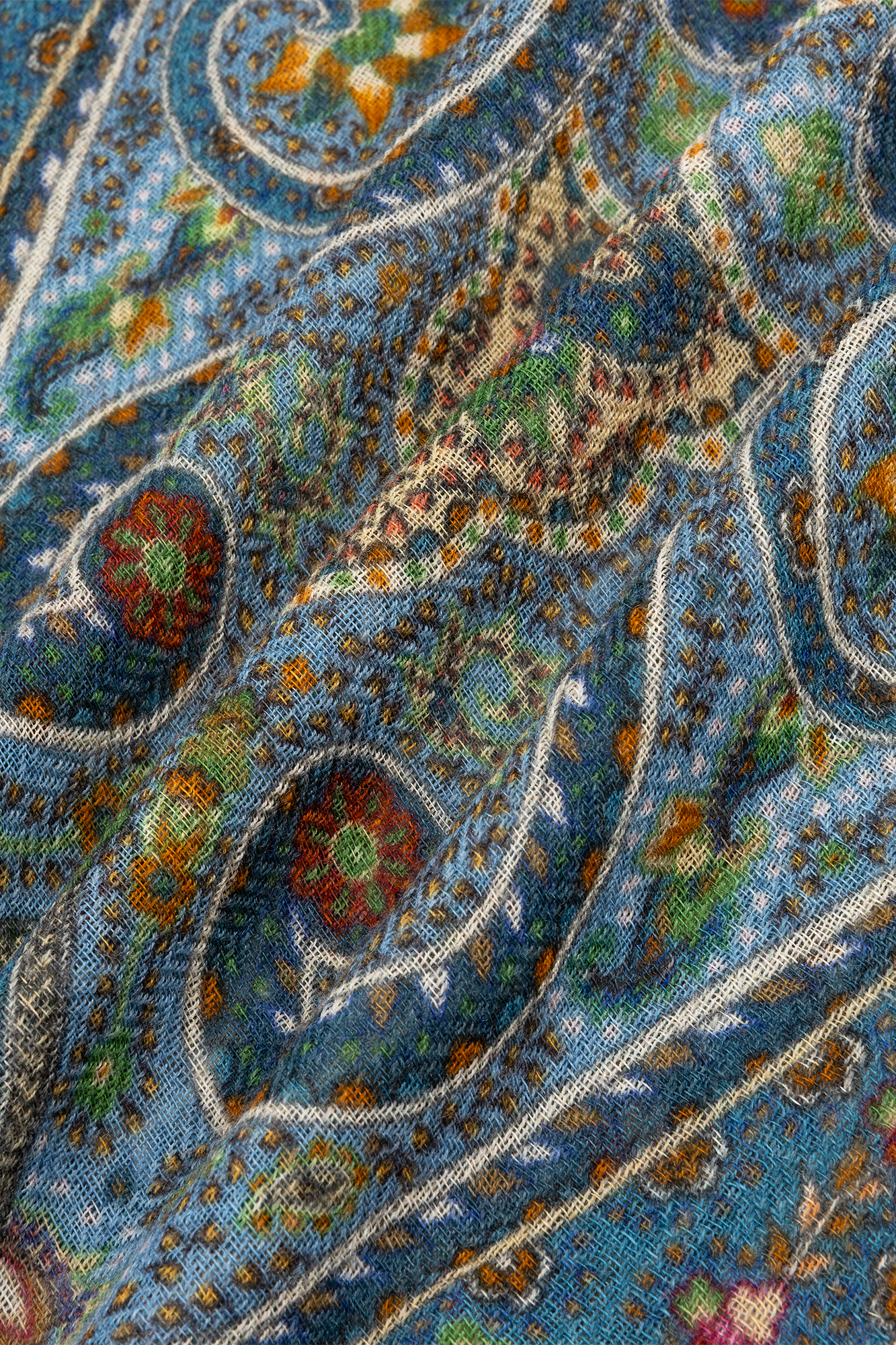 Hieke Shawl Blauw Print