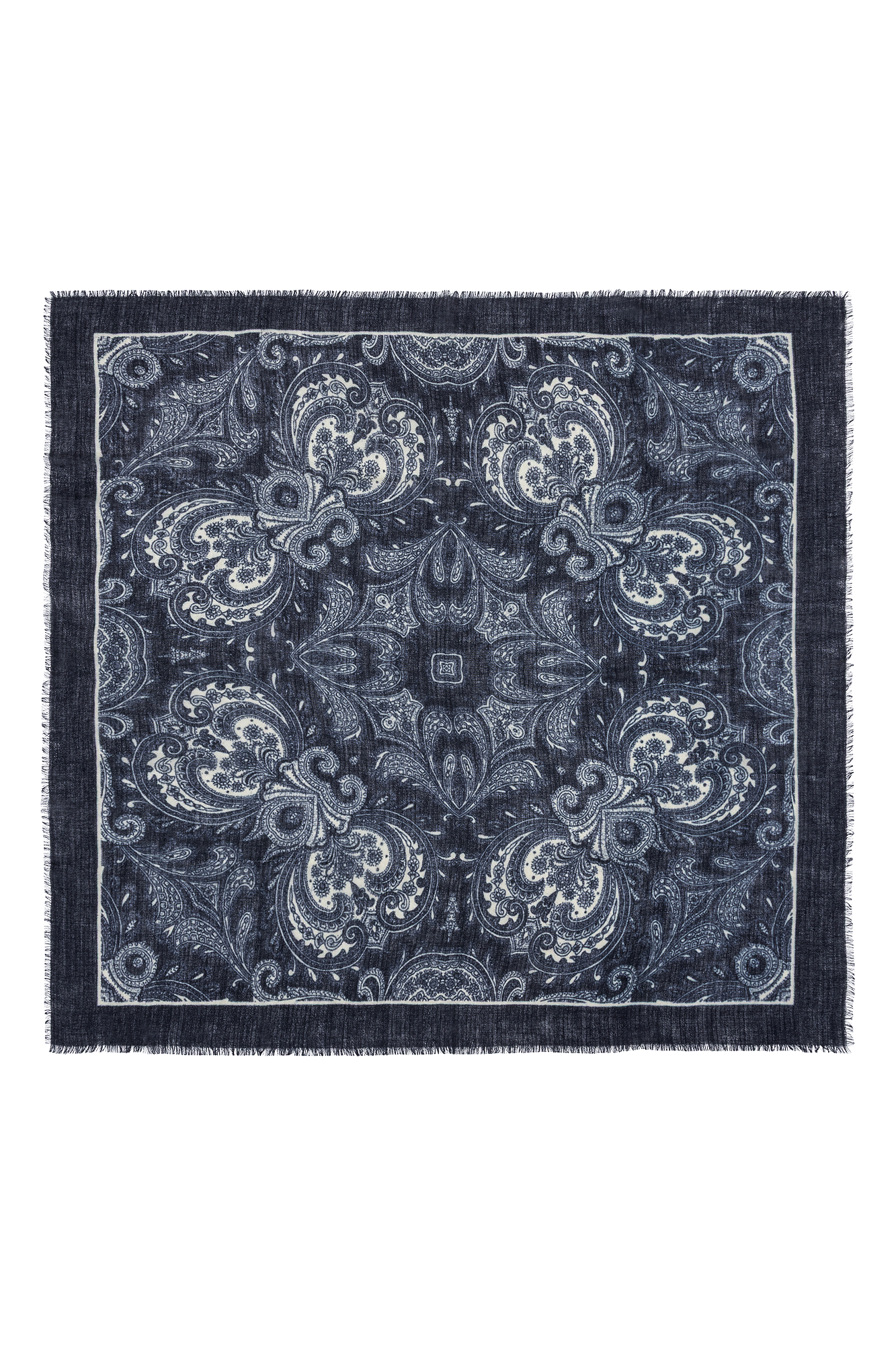 Hansje Shawl Marine-navy Print