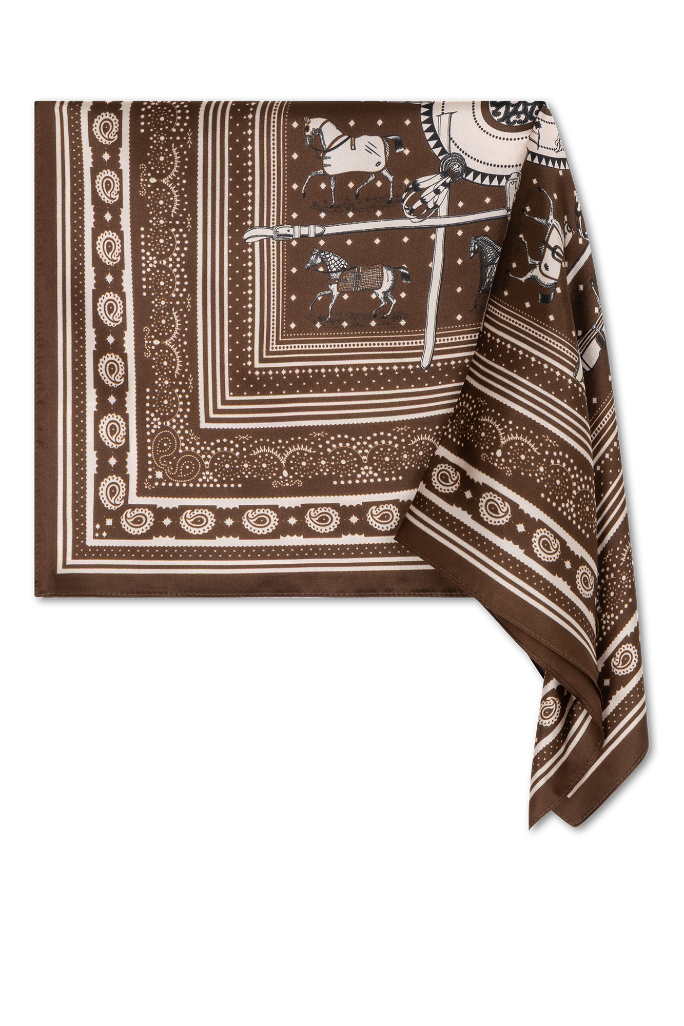 Dina Shawl Bruin Print