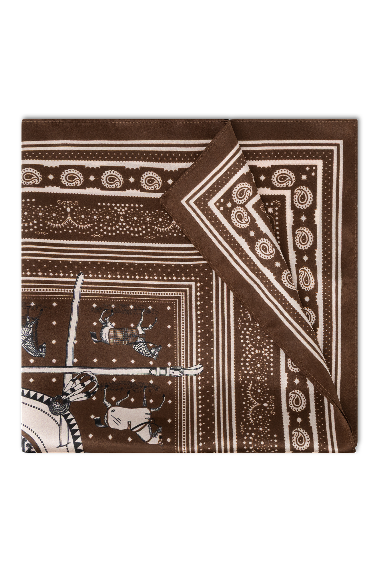 Dina Shawl Bruin Print