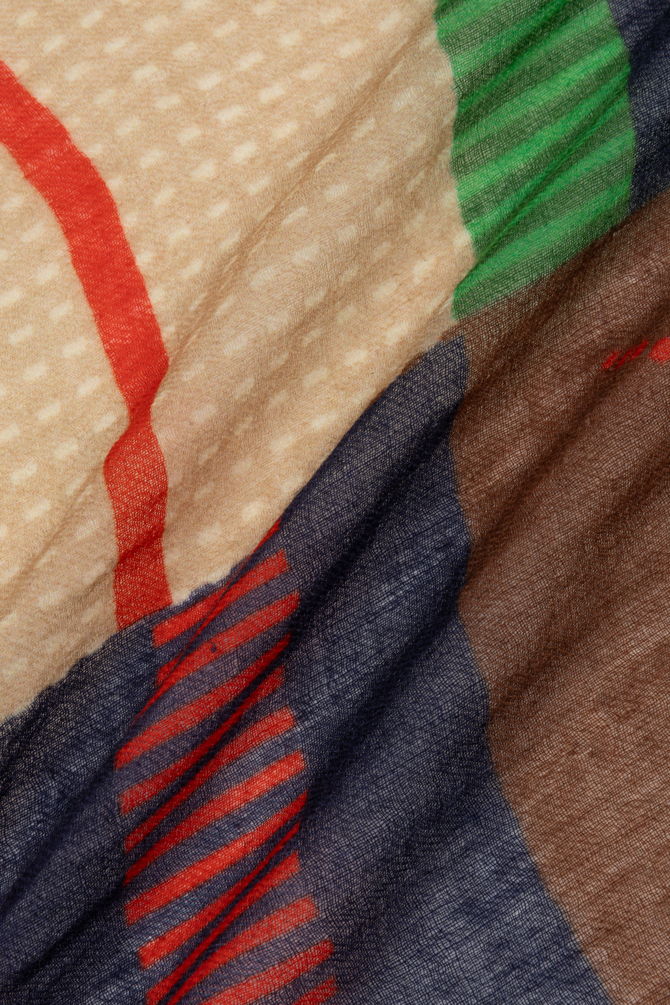 Streep Shawl Groen